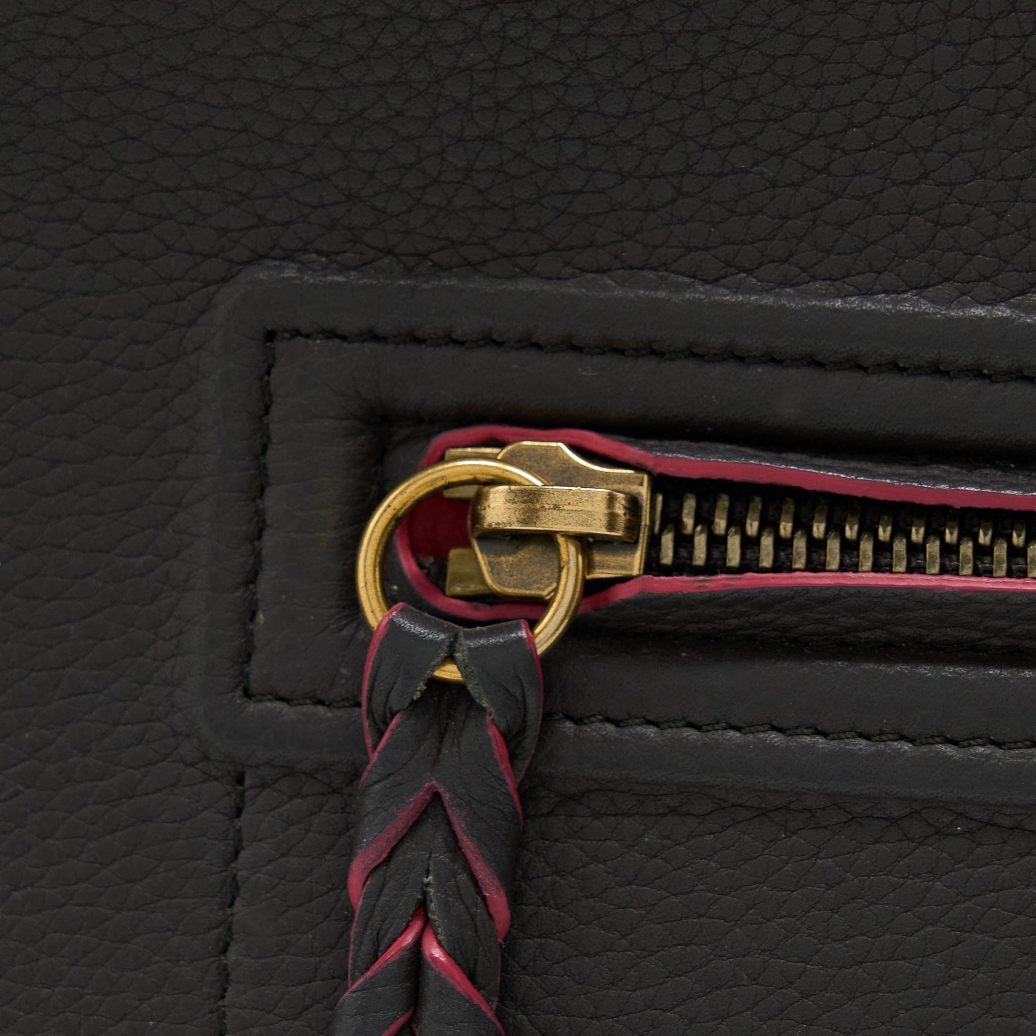 LARGE PHANTOM LUGGAGE BAG CALFSKIN DARK GREY/PINK