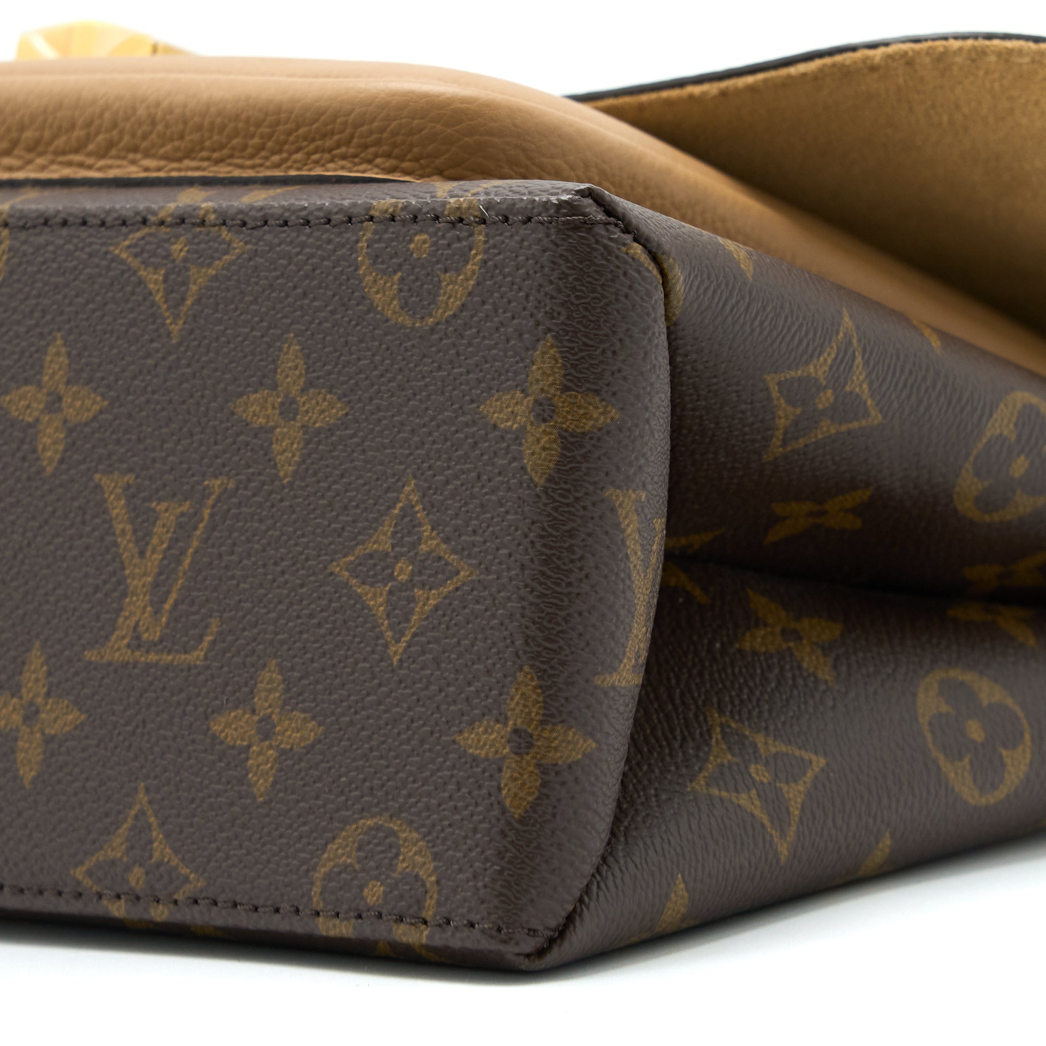 MARIGNAN TOP HANDLE MESSENGER BAG MONOGRAM CANVAS BROWN GHW
