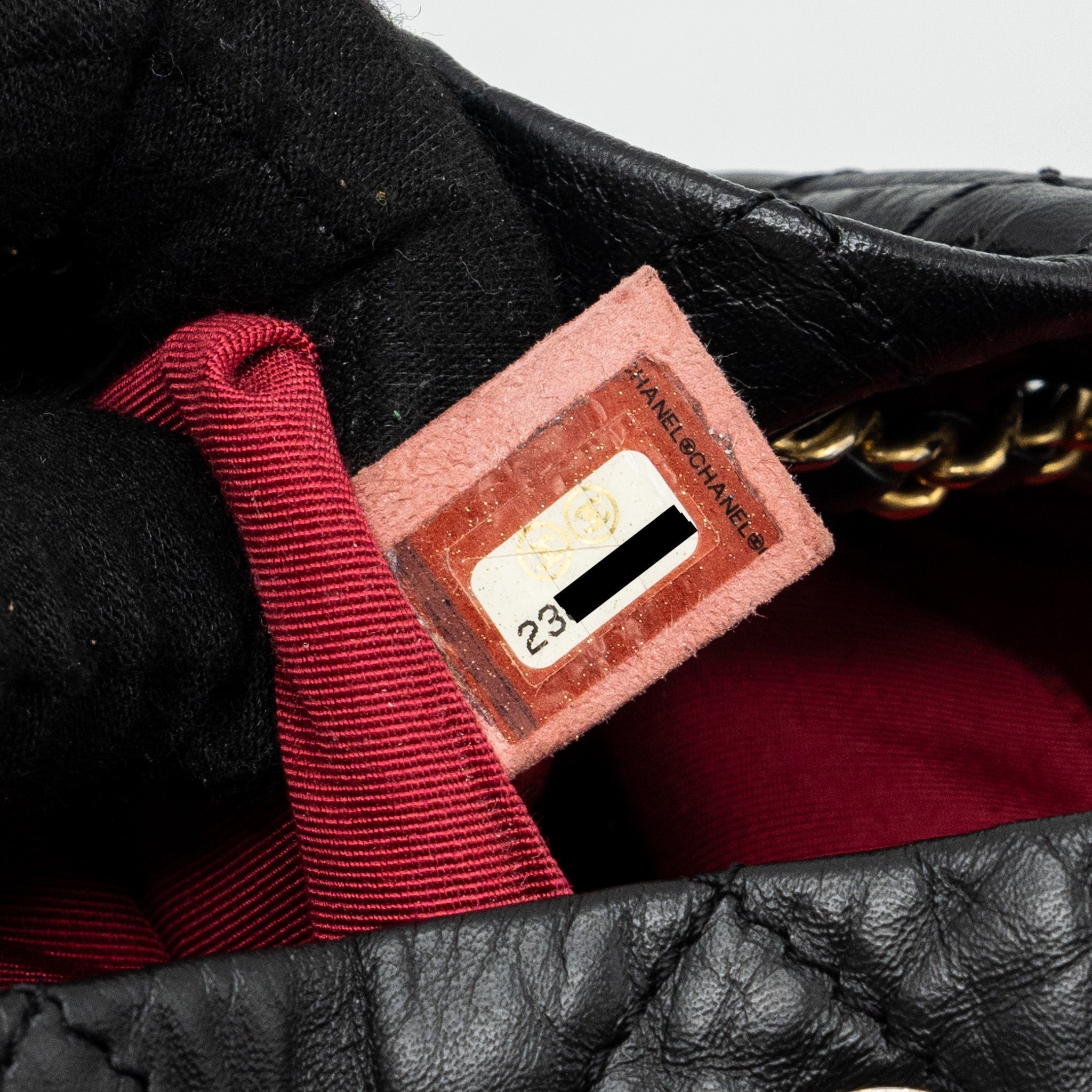 SMALL GABRIELLE BACKPACK AGED CALFSKIN BLACK MULTICOLOR HARDWARE