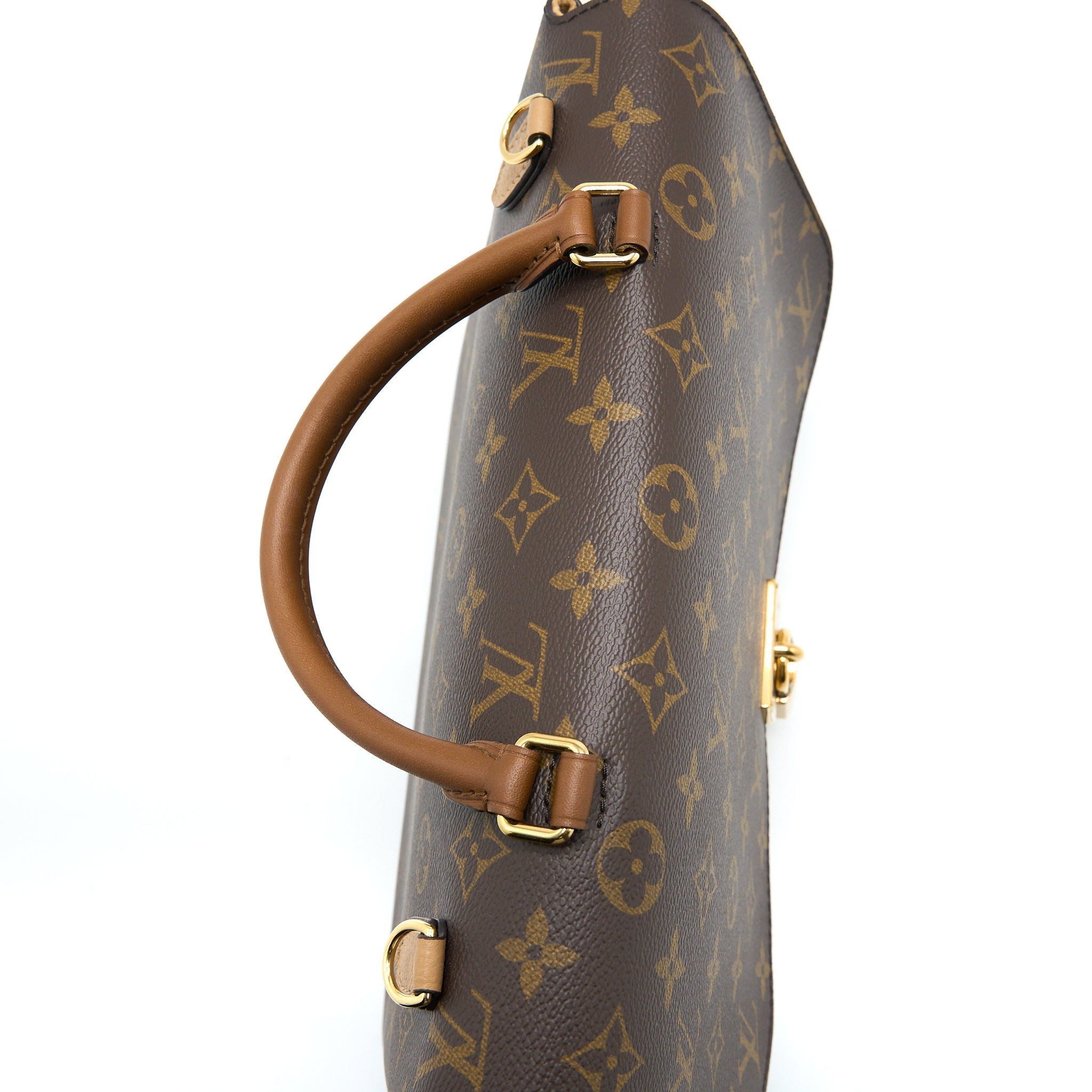 MARIGNAN TOP HANDLE MESSENGER BAG MONOGRAM CANVAS BROWN GHW