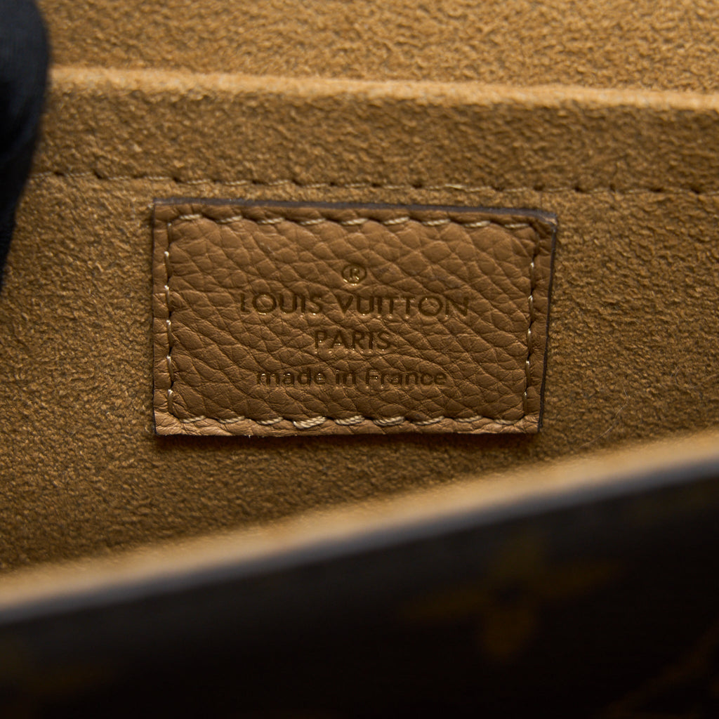 MARIGNAN TOP HANDLE MESSENGER BAG MONOGRAM CANVAS BROWN GHW