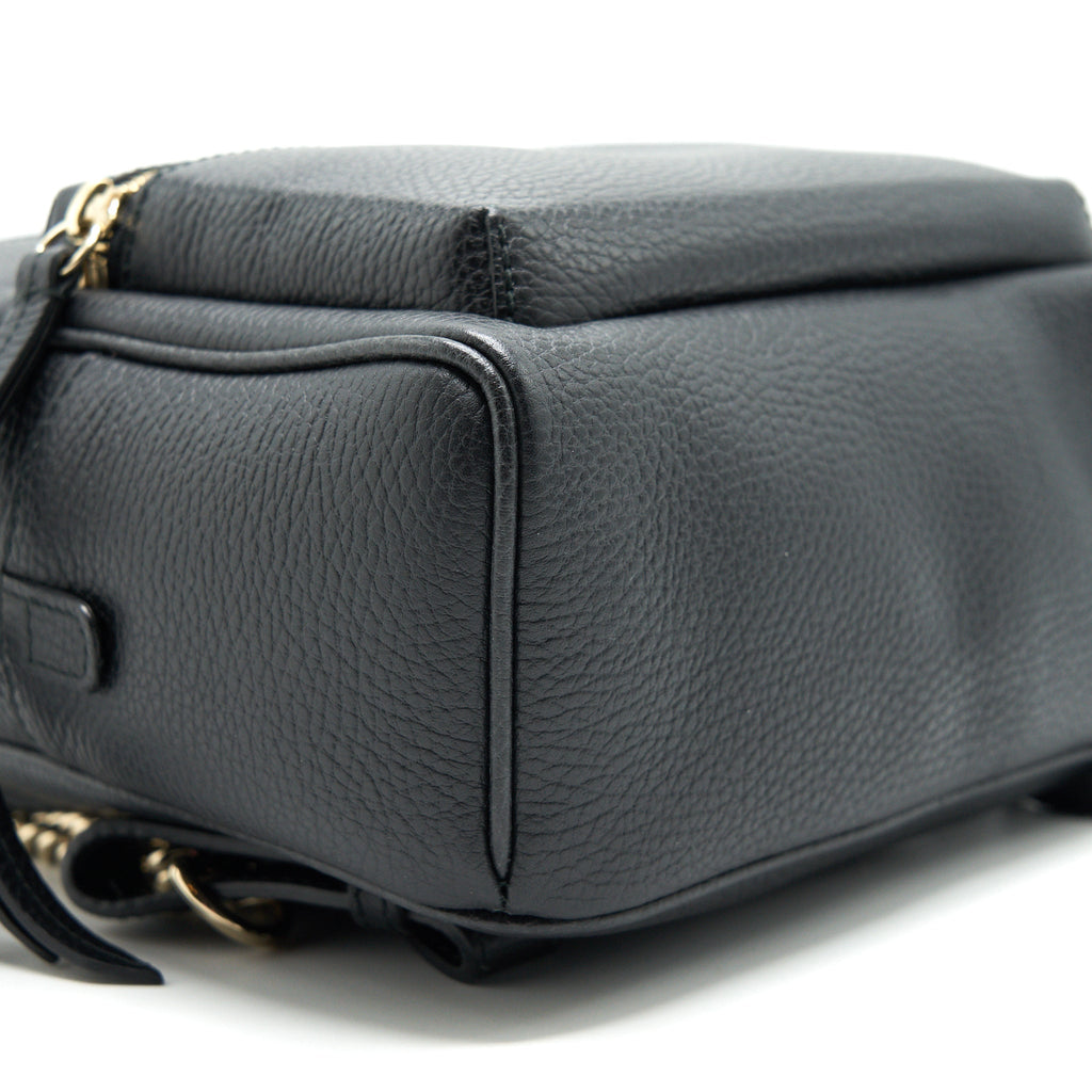SOHO LEATHER BACKPACK BLACK