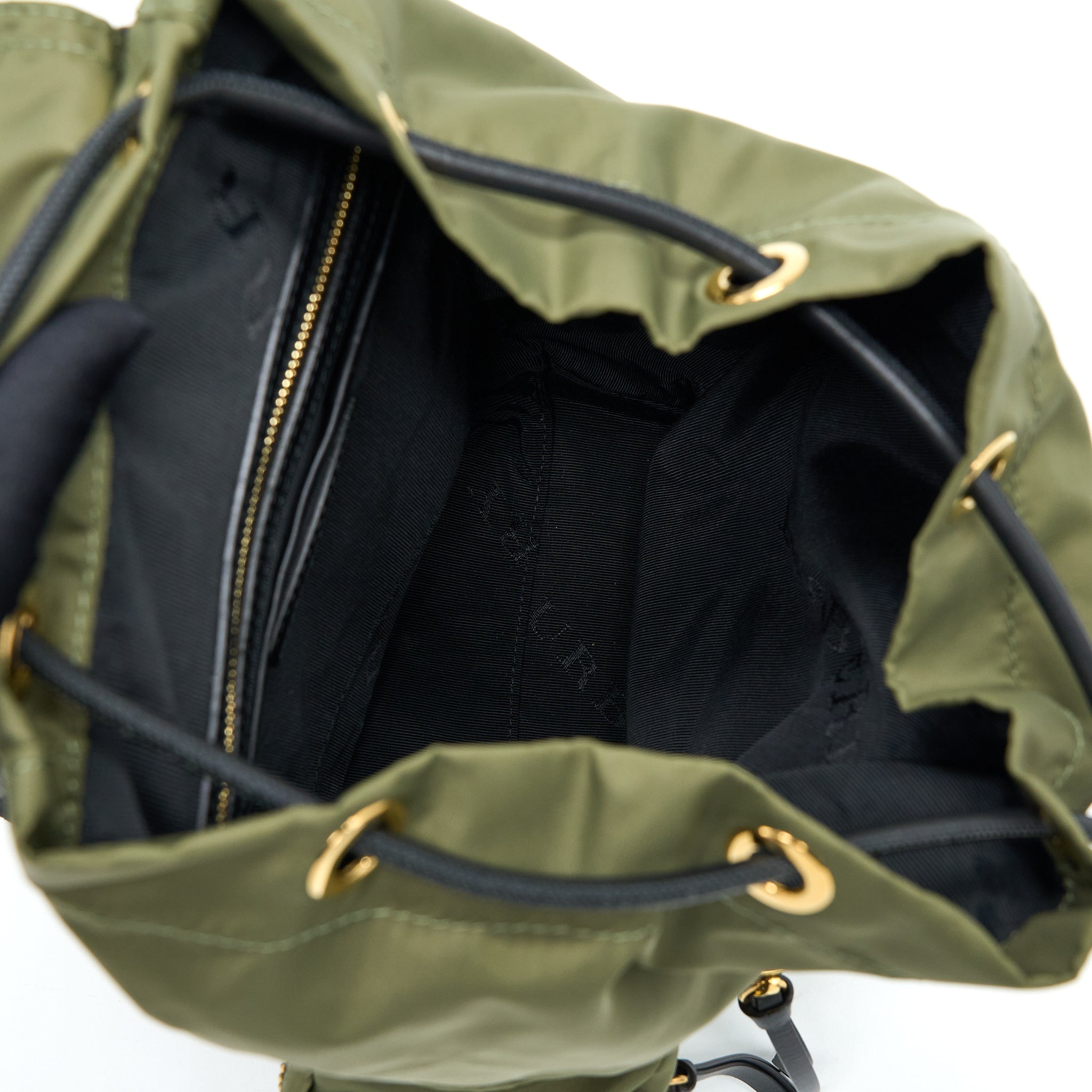 MEDIUM RUCKSACK BACKPACK NYLON OLIVE GREEN GHW