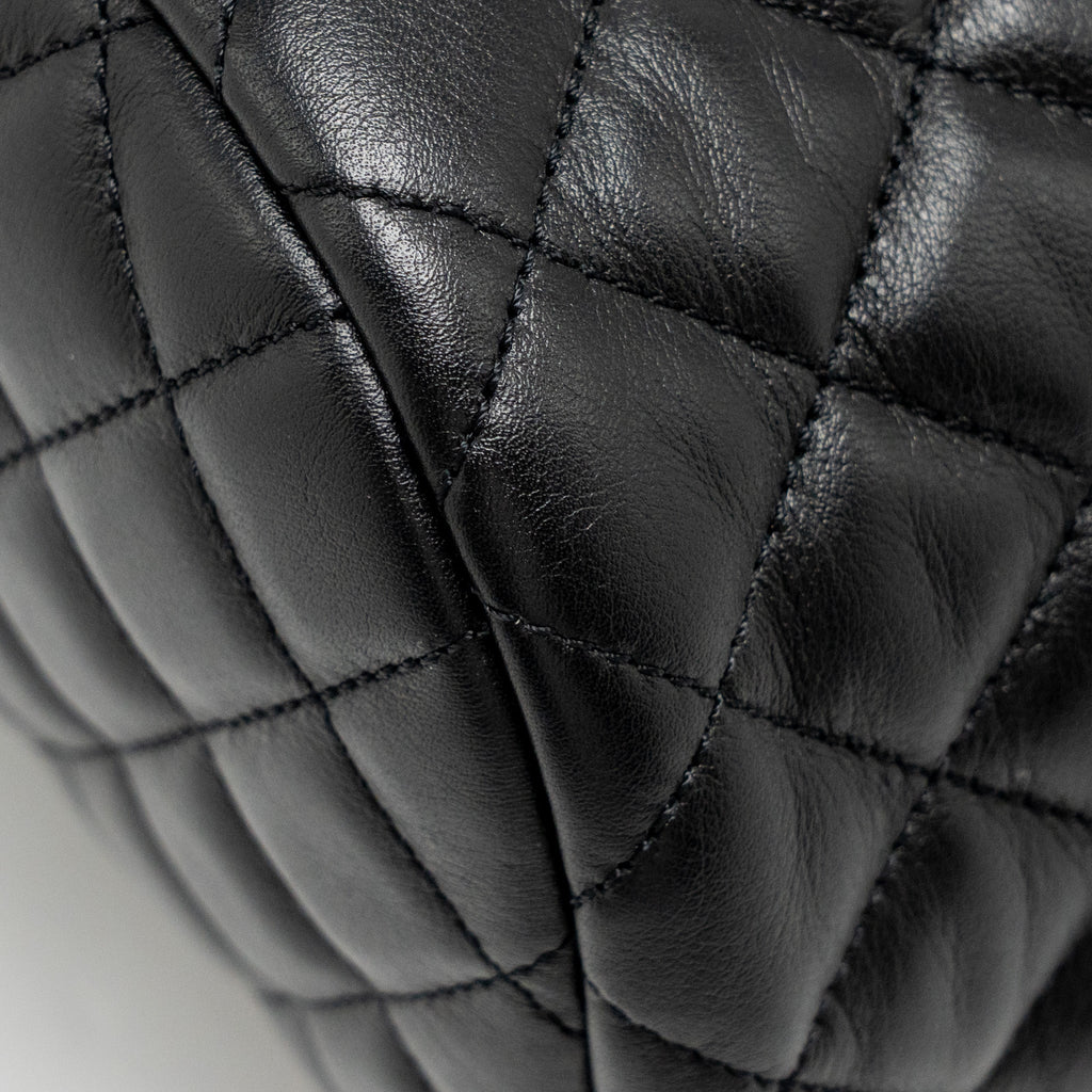 URBAN SPIRIT FLAP BACKPACK LAMBSKIN BLACK GHW