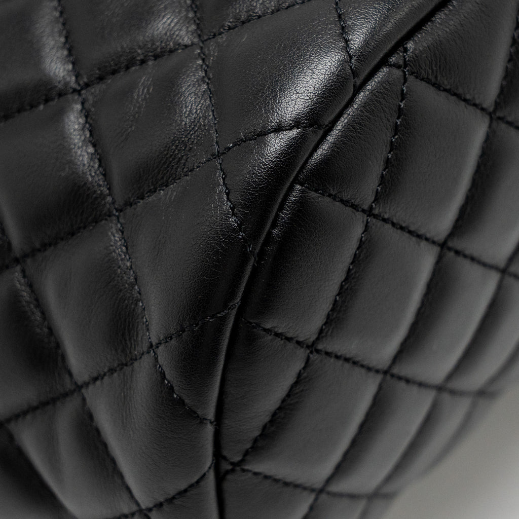 URBAN SPIRIT FLAP BACKPACK LAMBSKIN BLACK GHW