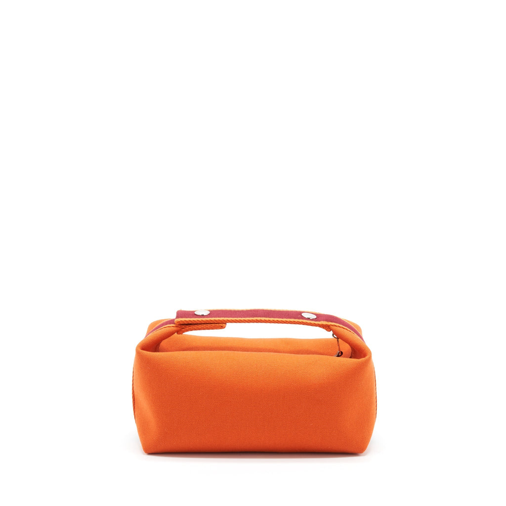 TROUSSE DE TOILETTE BRIDE A BRAC CANVAS TRAVEL POUCH ORANGE FEU