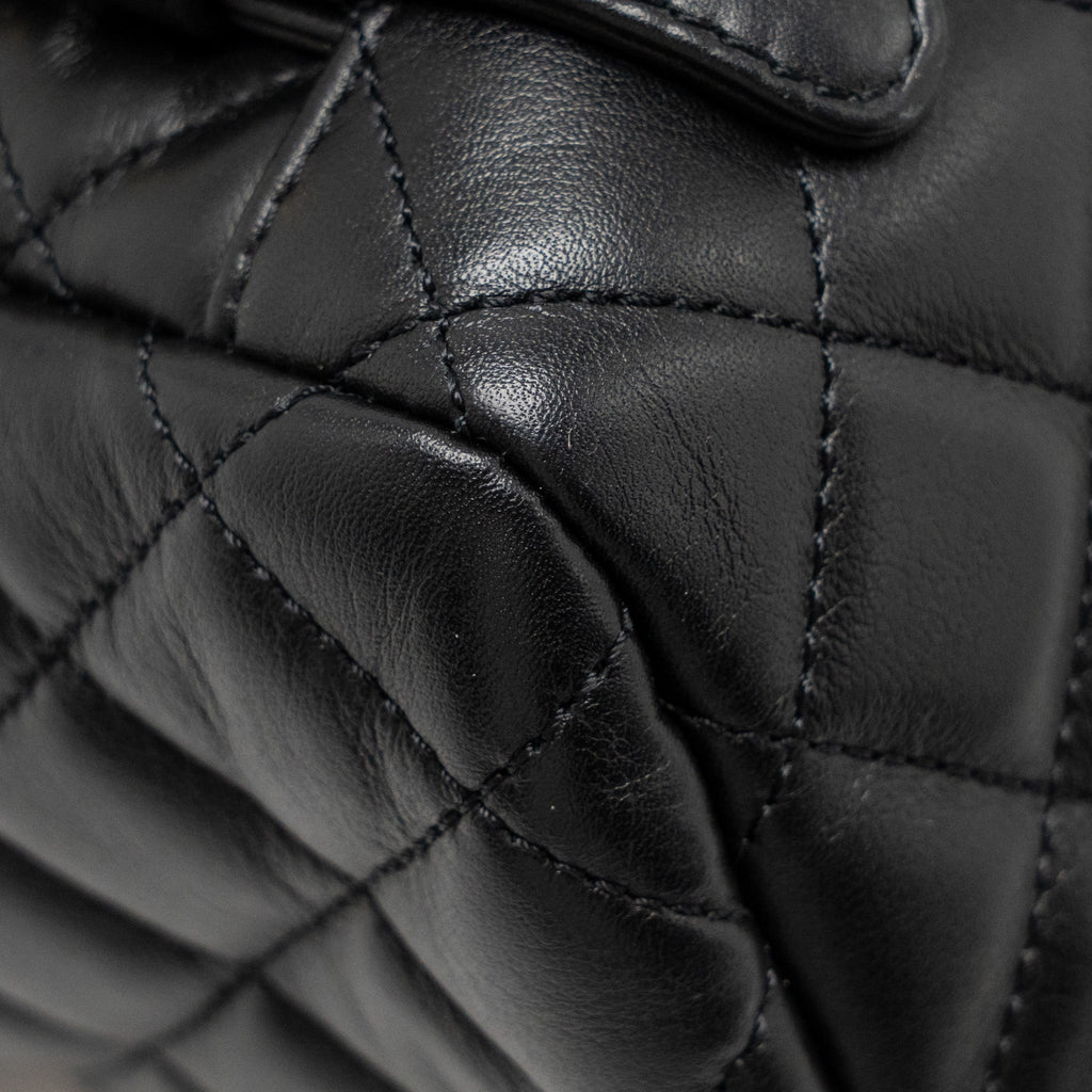 URBAN SPIRIT FLAP BACKPACK LAMBSKIN BLACK GHW