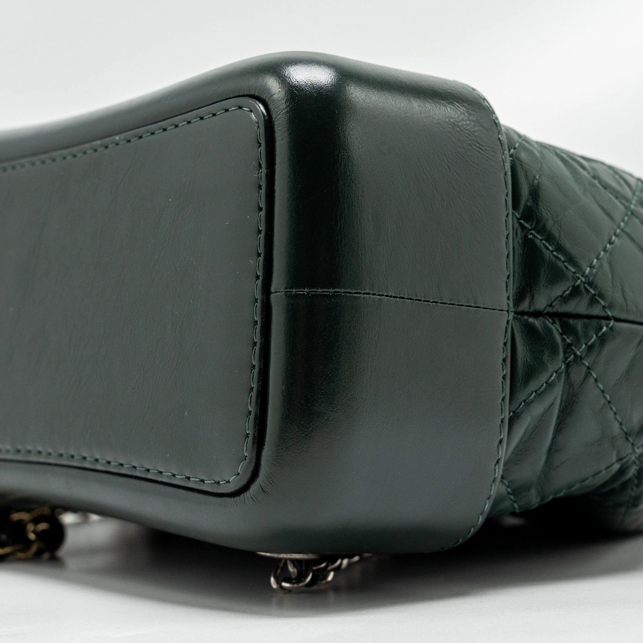 SMALL GABRIELLE BACKPACK AGED CALFSKIN DARK GREEN MULTICOLOR HARDWARE