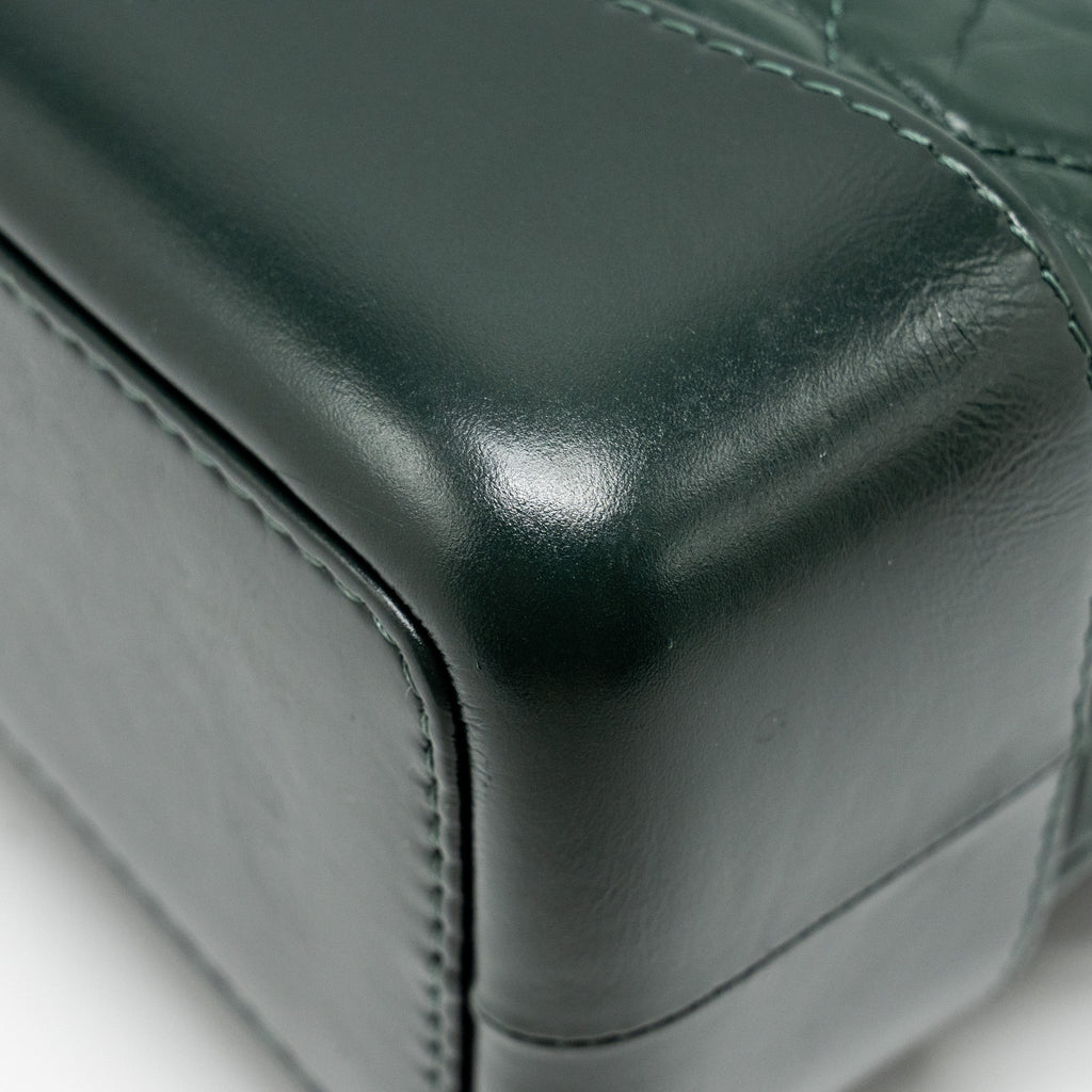 SMALL GABRIELLE BACKPACK AGED CALFSKIN DARK GREEN MULTICOLOR HARDWARE