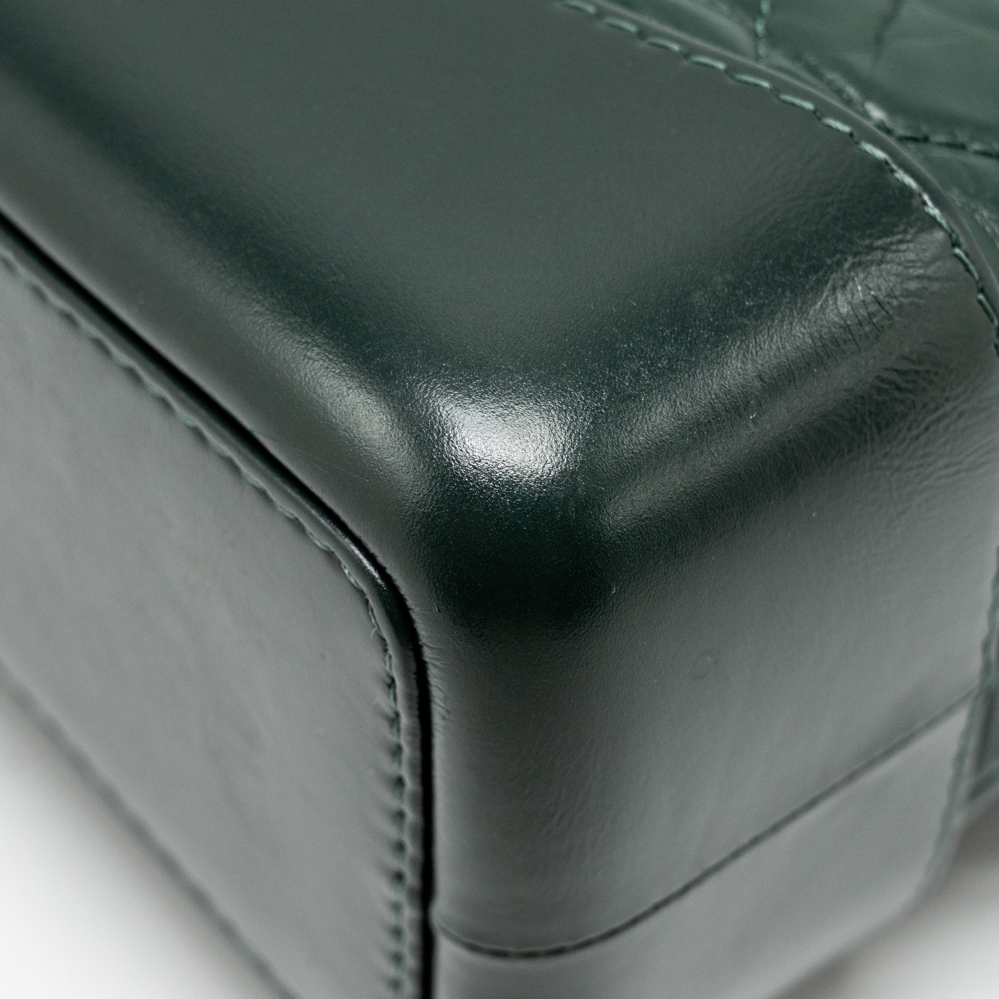 SMALL GABRIELLE BACKPACK AGED CALFSKIN DARK GREEN MULTICOLOR HARDWARE