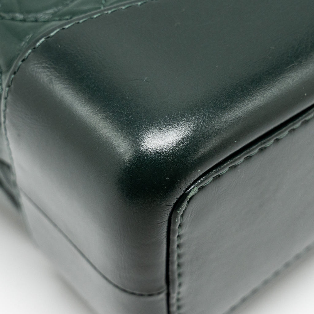 SMALL GABRIELLE BACKPACK AGED CALFSKIN DARK GREEN MULTICOLOR HARDWARE