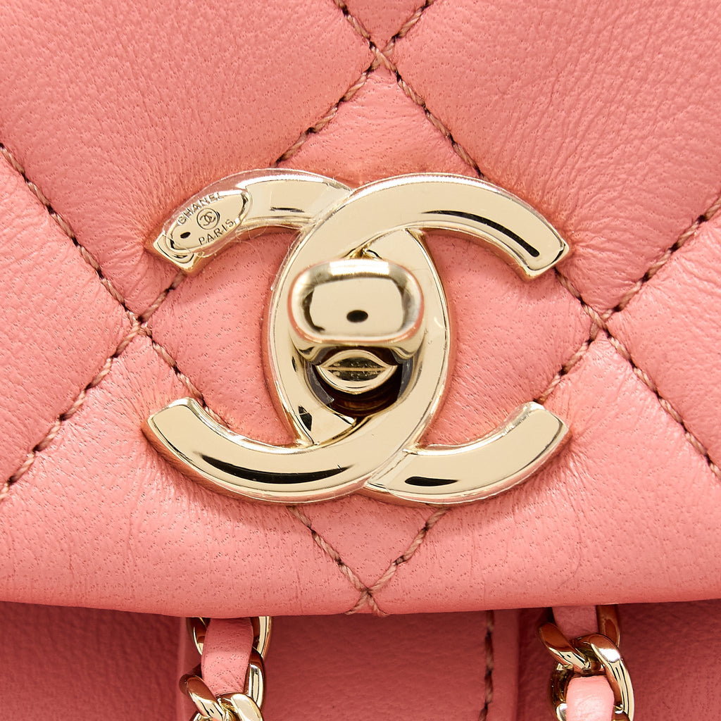 DUMA MINI BACKPACK LAMBSKIN PINK LGHW(MICROCHIP)
