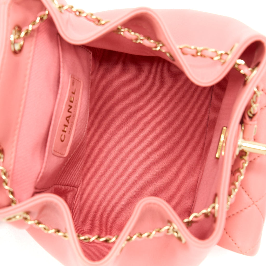 DUMA MINI BACKPACK LAMBSKIN PINK LGHW(MICROCHIP)