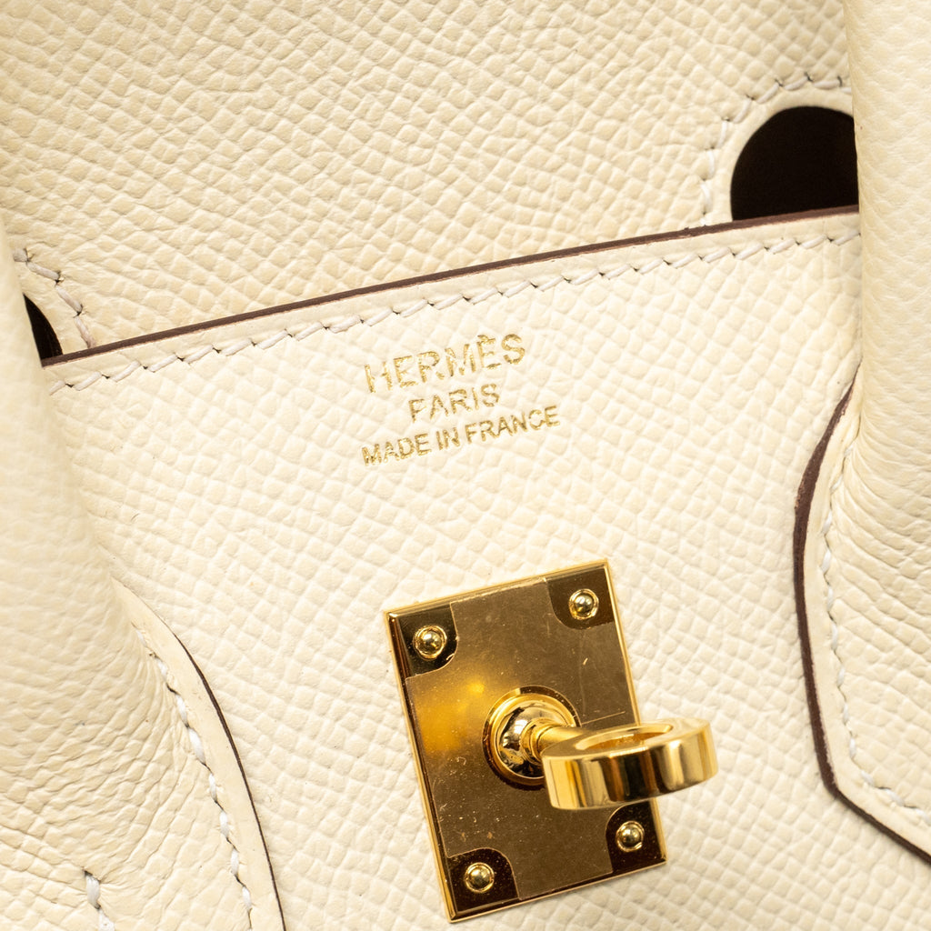 HERMES BIRKIN 25 EPSOM NATA GHW