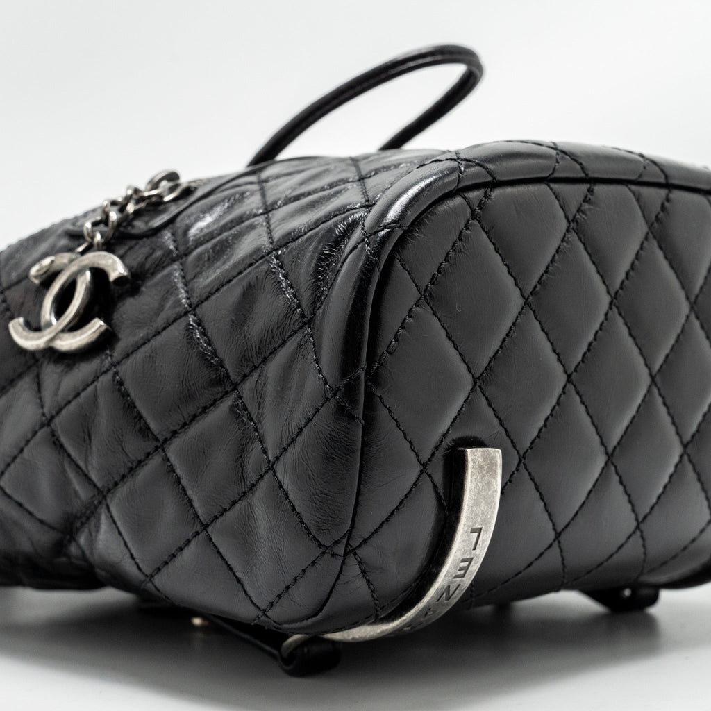 MOUNTAIN BACKPACK QUILTED CALFSKIN BLACK RUTHENIUM HARDWARE