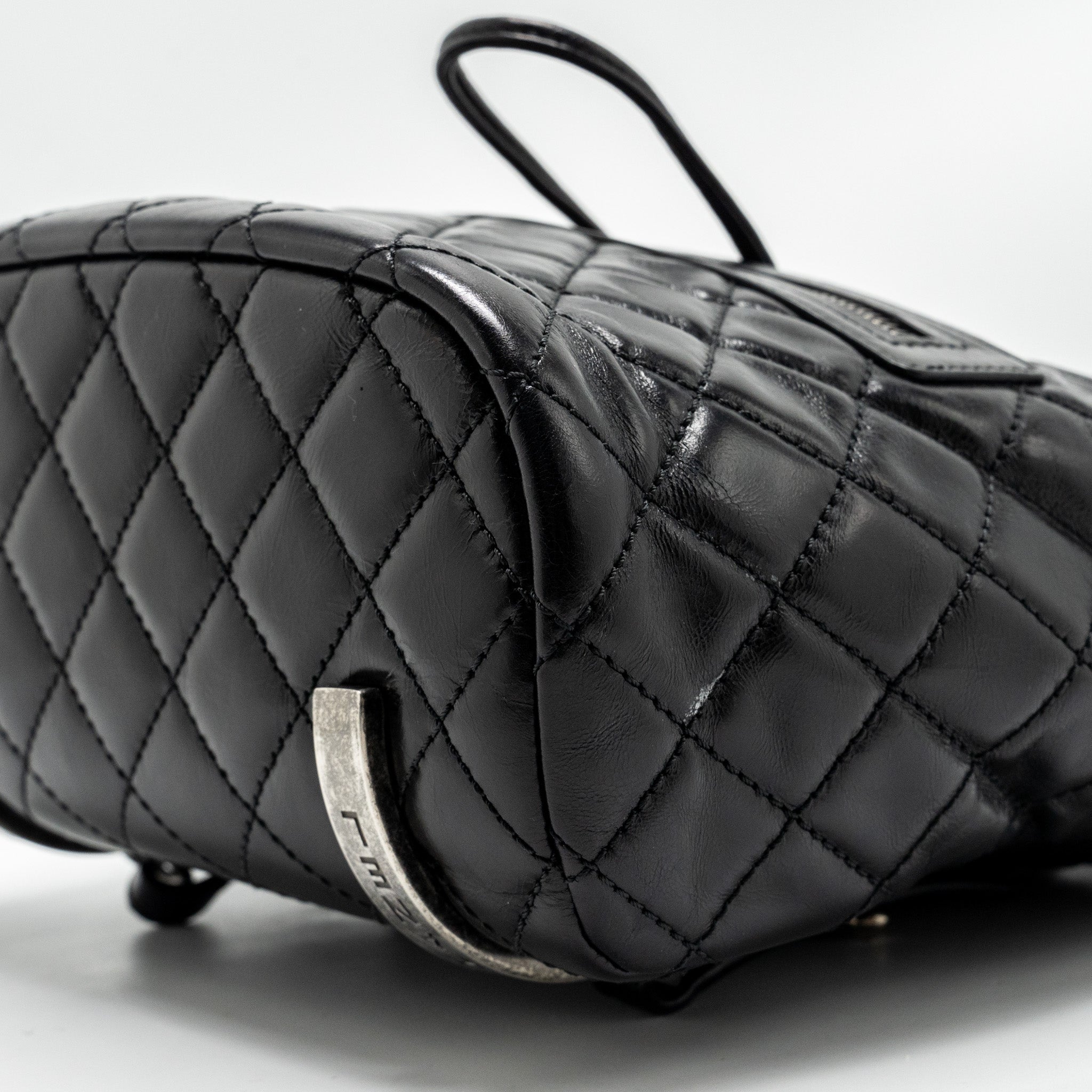 MOUNTAIN BACKPACK QUILTED CALFSKIN BLACK RUTHENIUM HARDWARE