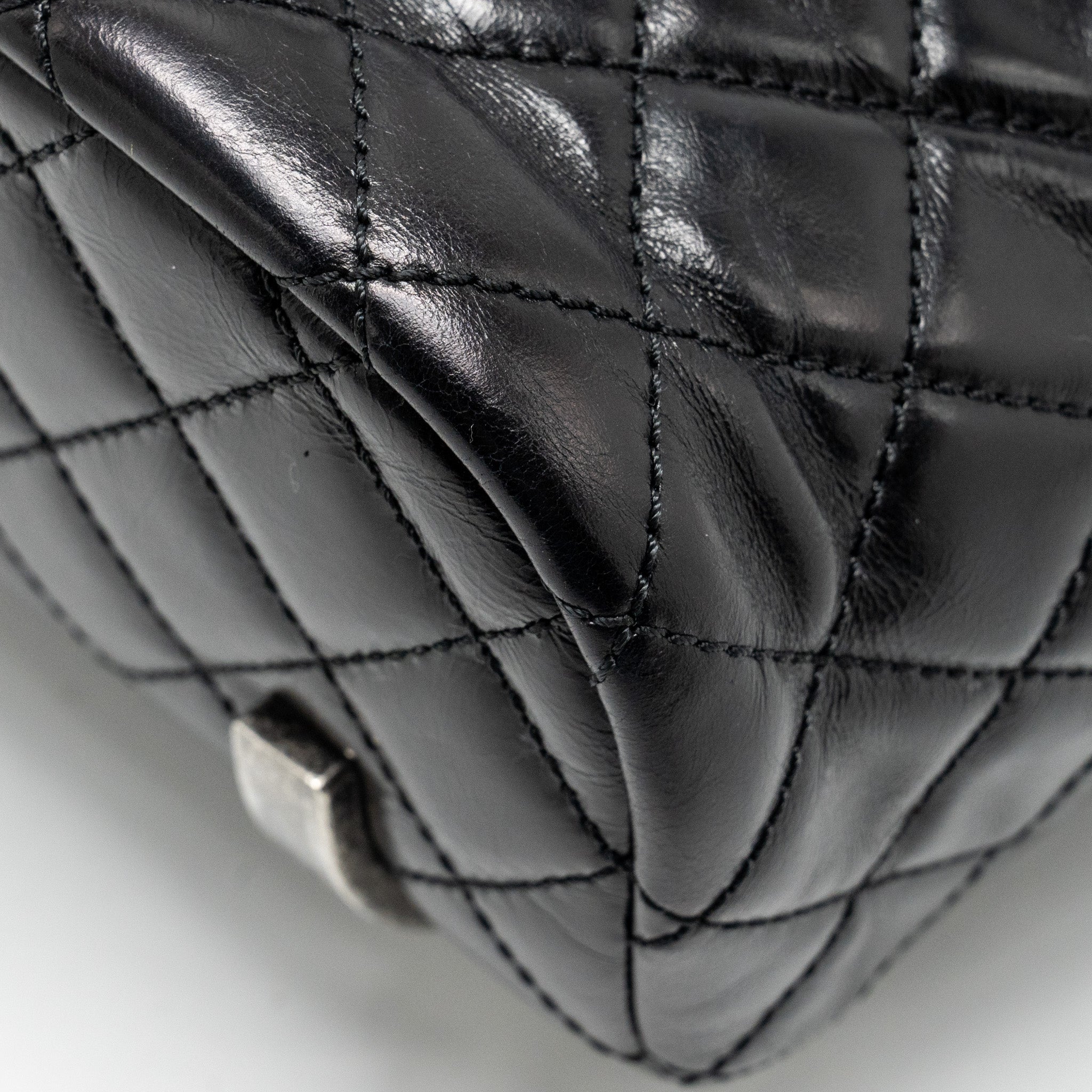 MOUNTAIN BACKPACK QUILTED CALFSKIN BLACK RUTHENIUM HARDWARE