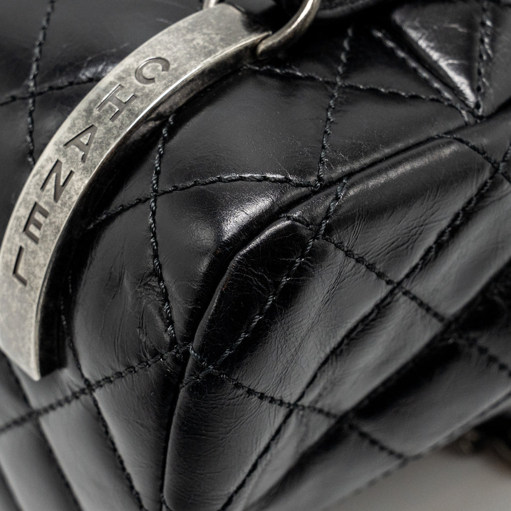 MOUNTAIN BACKPACK QUILTED CALFSKIN BLACK RUTHENIUM HARDWARE
