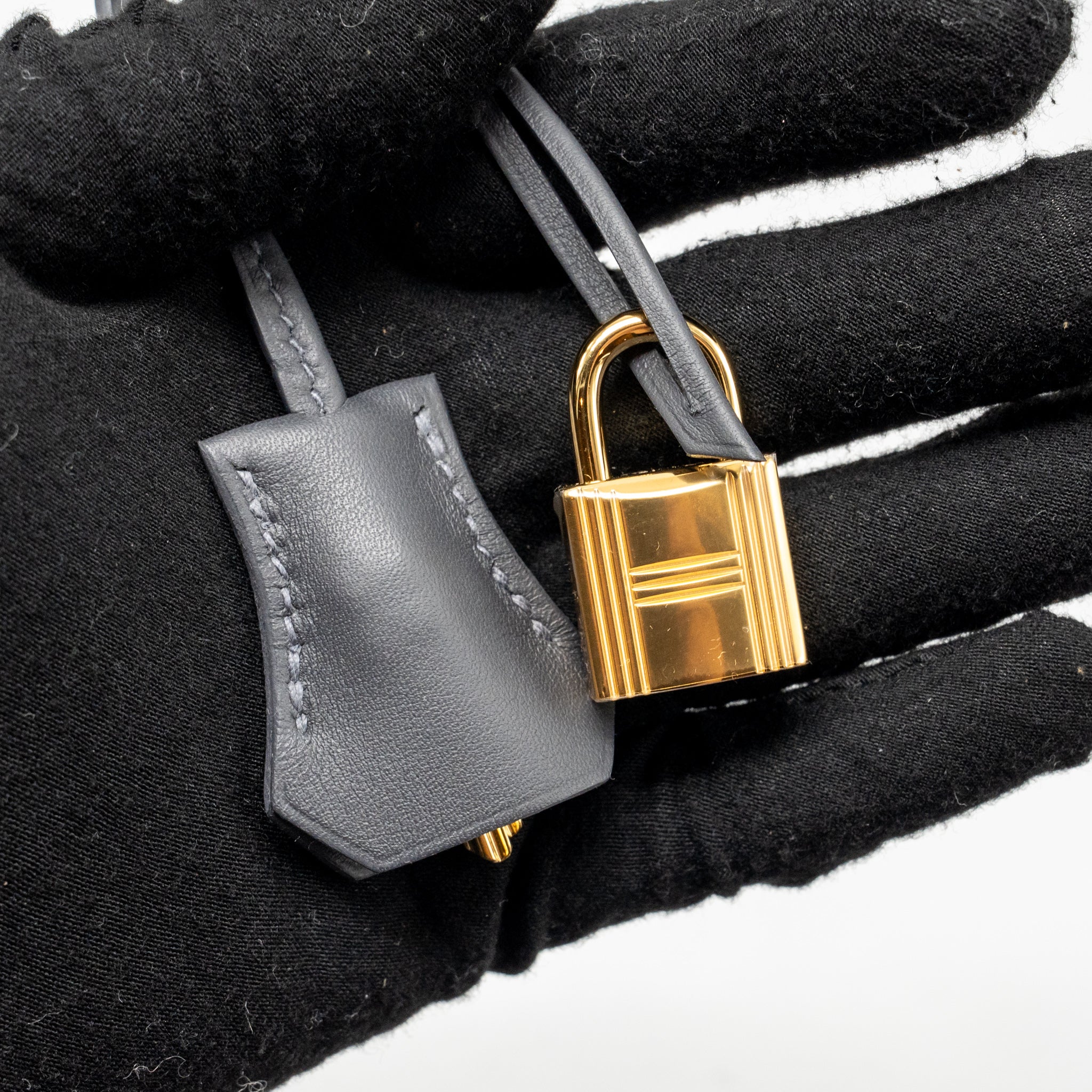 HERMES BIRKIN 25 TOILE SWIFT/CANVAS ECRU-ARDOISE/ARDOISE GHW