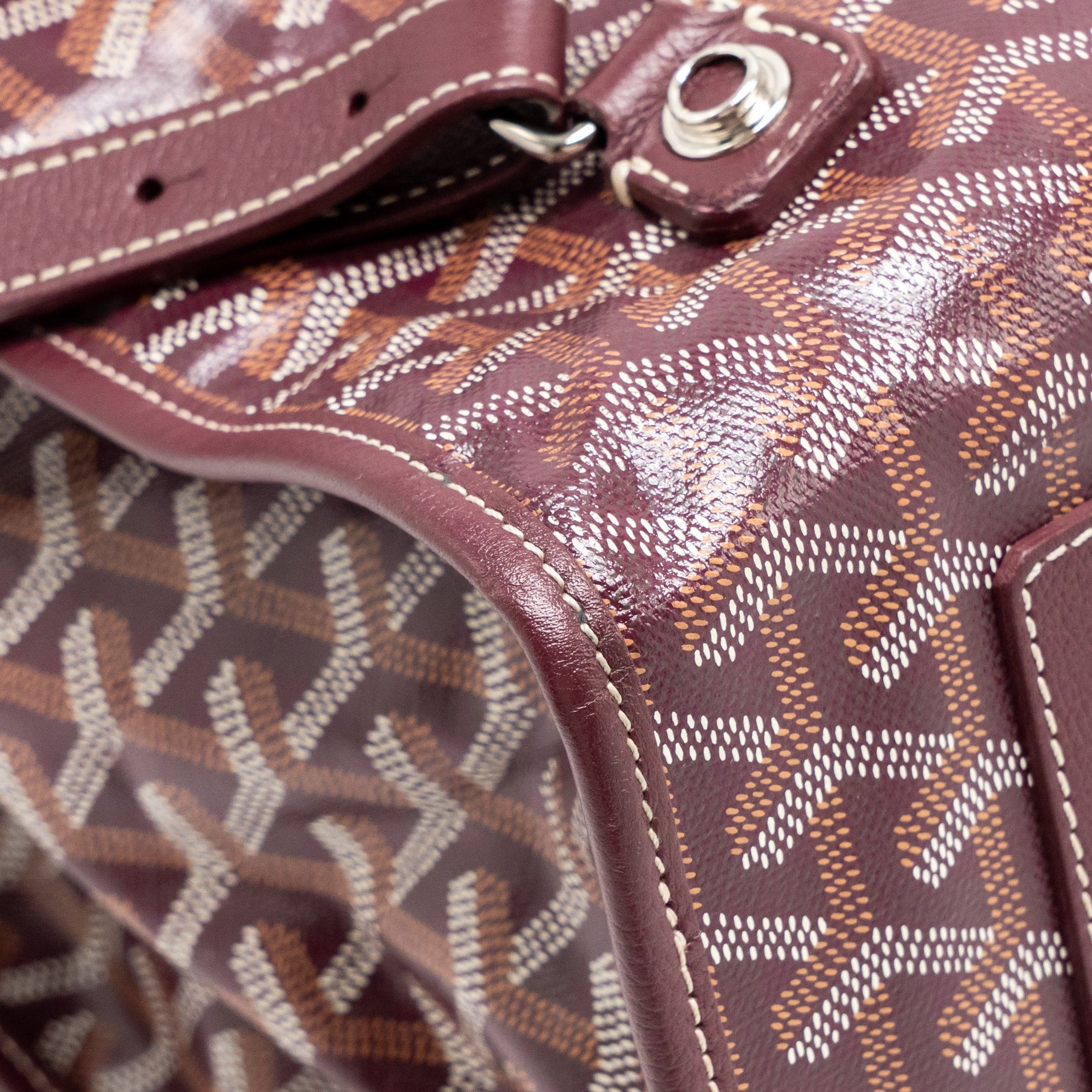 SAINT LEGER BACKPACK GOYARDINE CANVAS BURGUNDY SHW