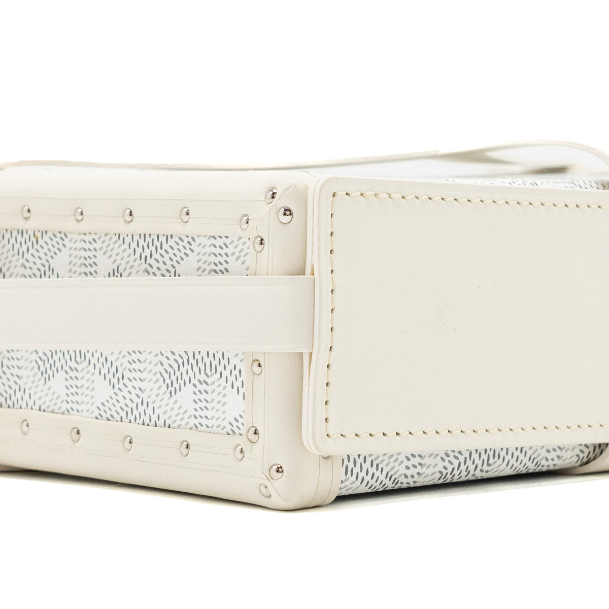 GOYARD MINAUDIERE TRUNK BAG GOYARDINE CANVAS / LEATHER WHITE SHW