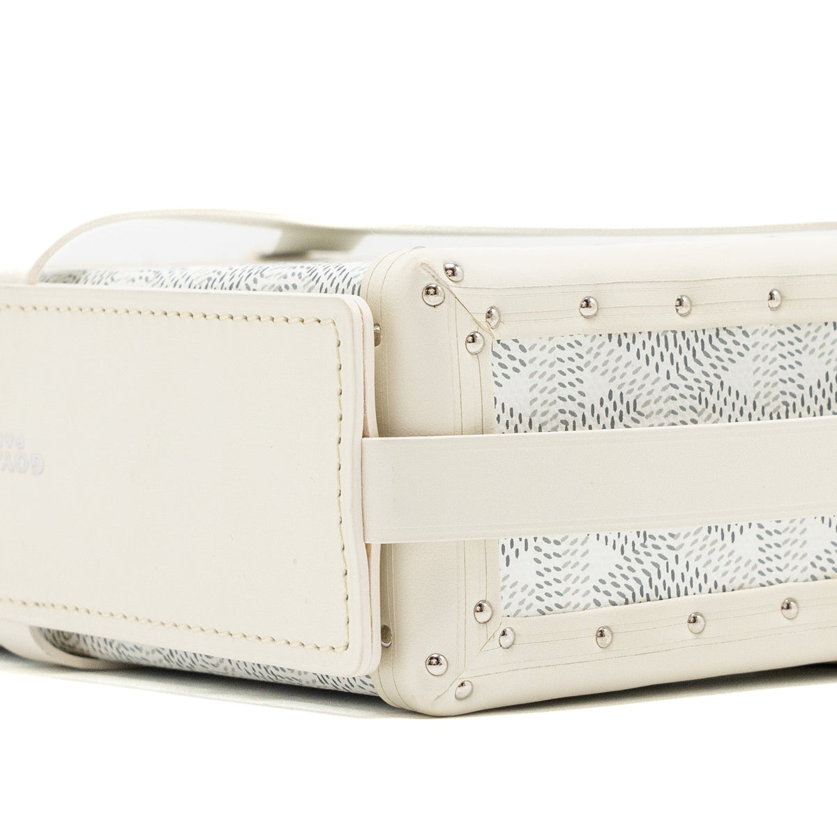 GOYARD MINAUDIERE TRUNK BAG GOYARDINE CANVAS / LEATHER WHITE SHW