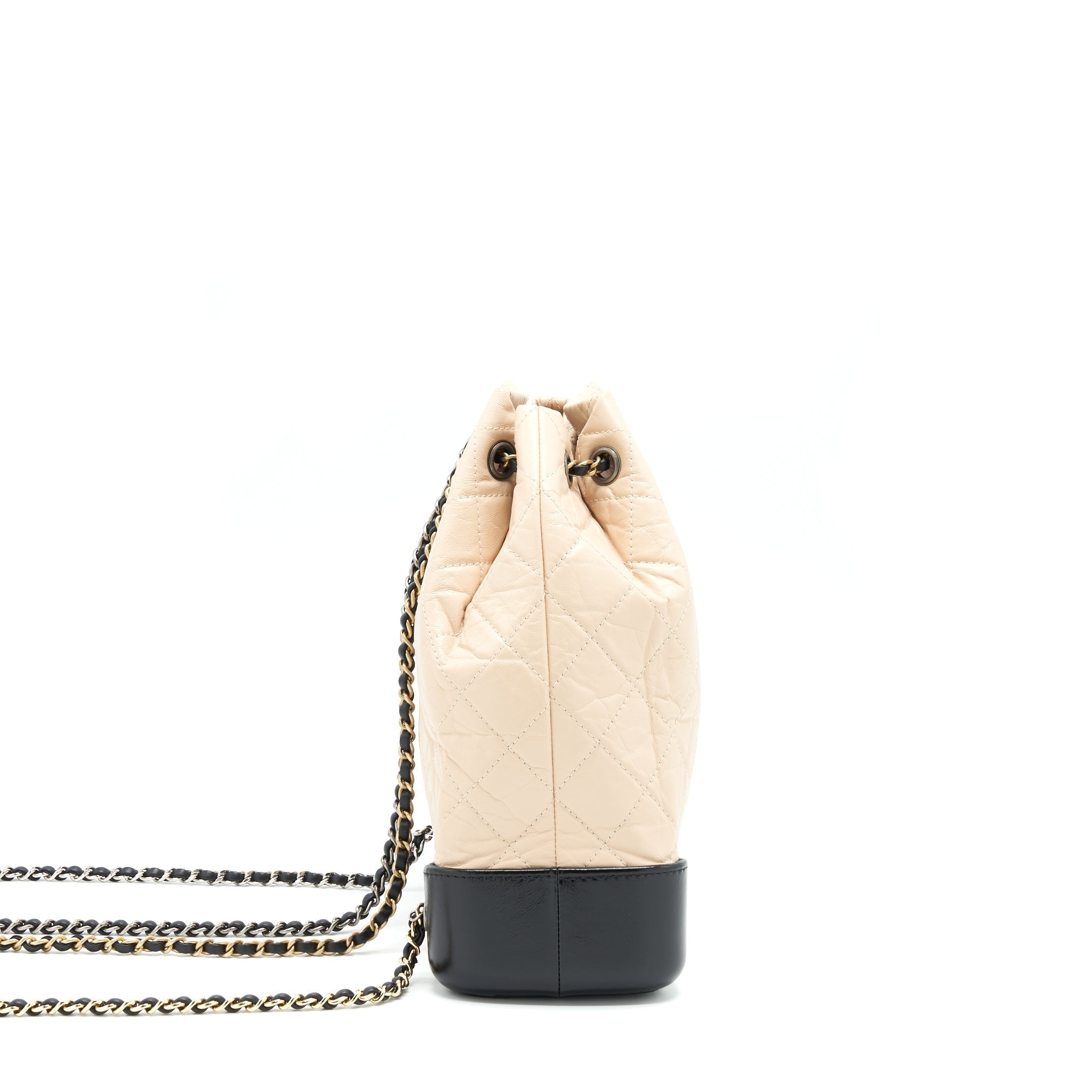 GABRIELLE BACKPACK BEIGE/ BLACK DOUBLE COLOUR HARDWARE