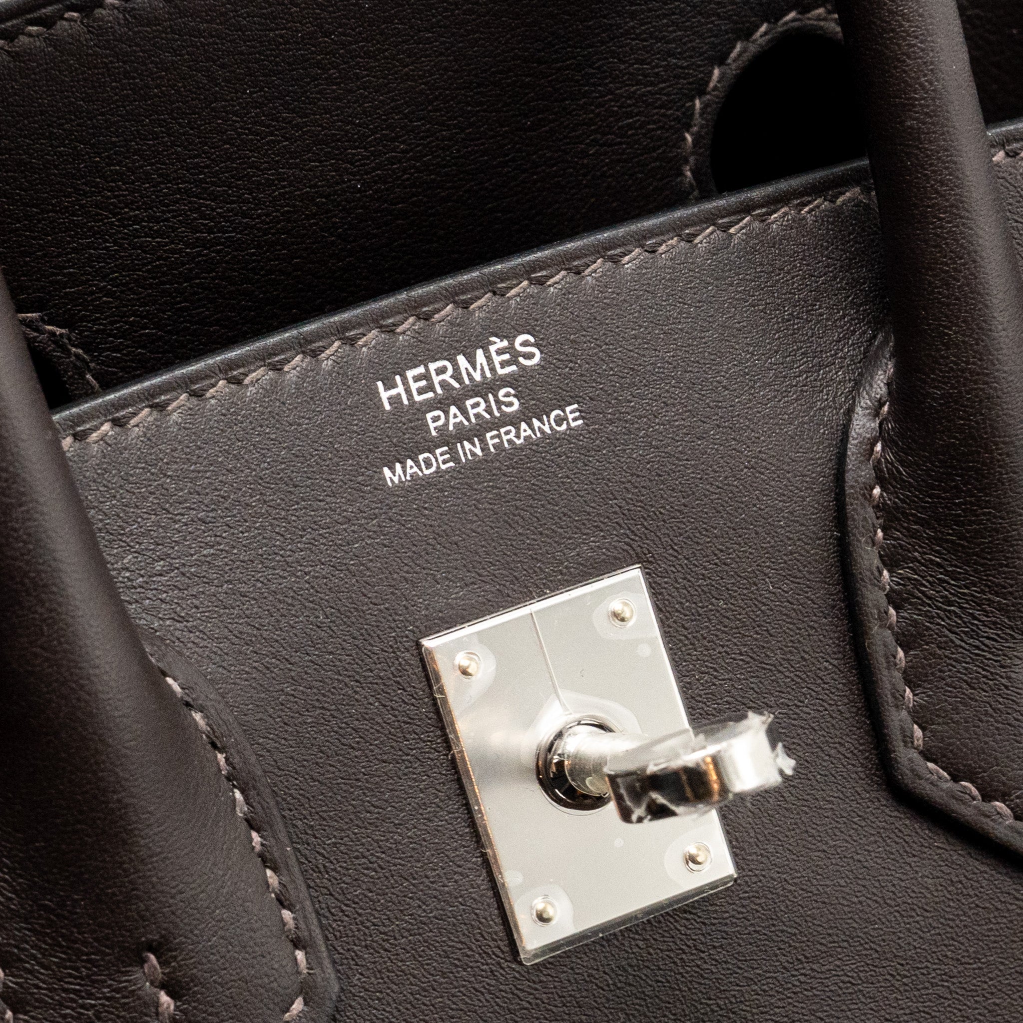HERMES BIRKIN 25 GO TEAM SWIFT EBENE/BLACK/CHOCOLATE SHW