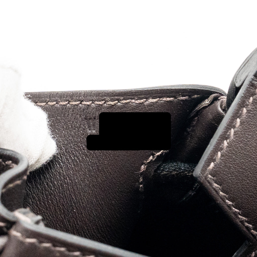 HERMES BIRKIN 25 GO TEAM SWIFT EBENE/BLACK/CHOCOLATE SHW