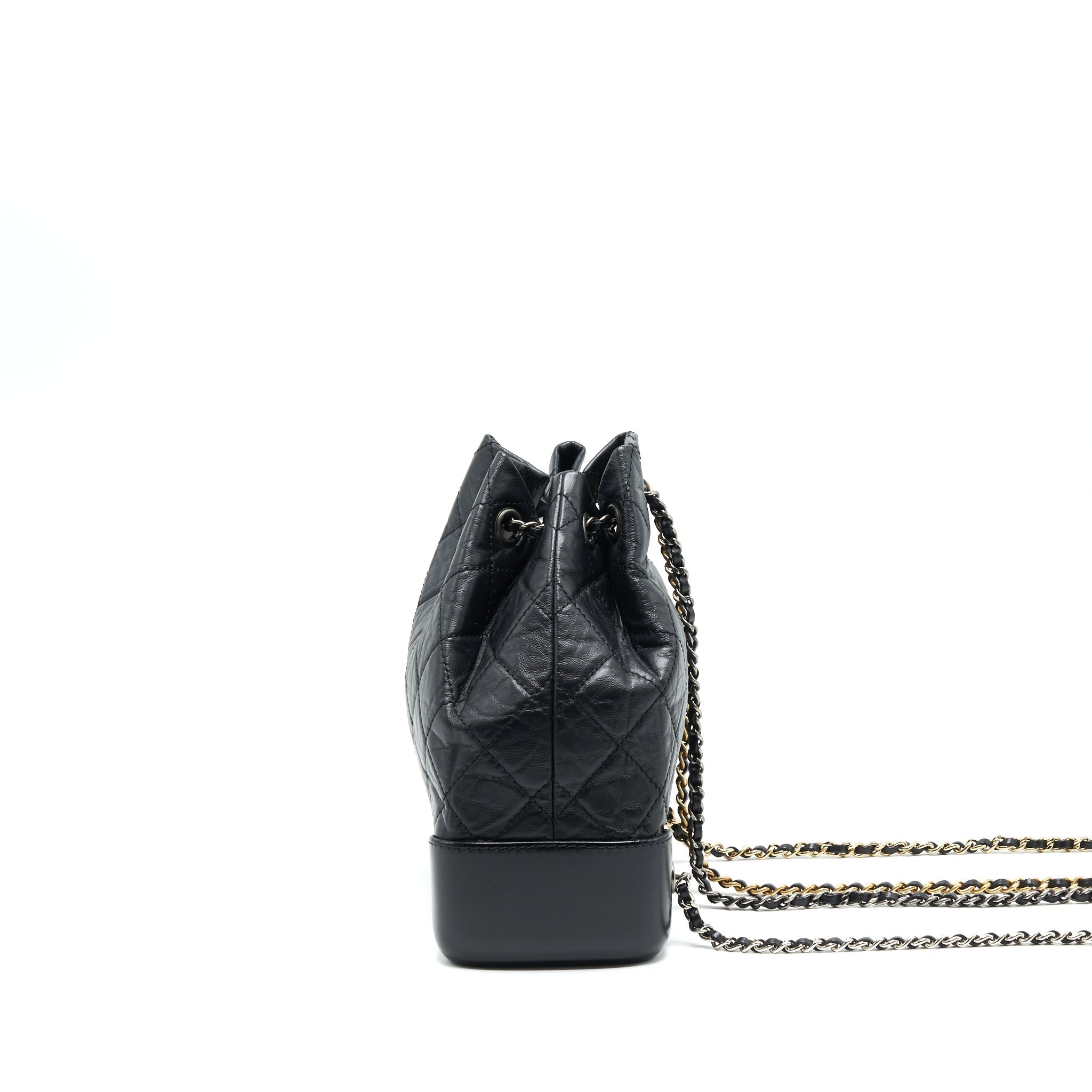 SMALL GABRIELLE BACKPACK BLACK DOUBLE COLOUR HARDWARE