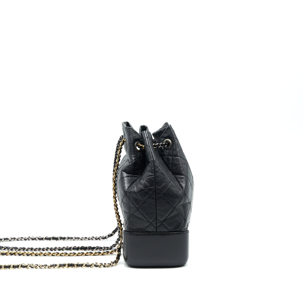 SMALL GABRIELLE BACKPACK BLACK DOUBLE COLOUR HARDWARE