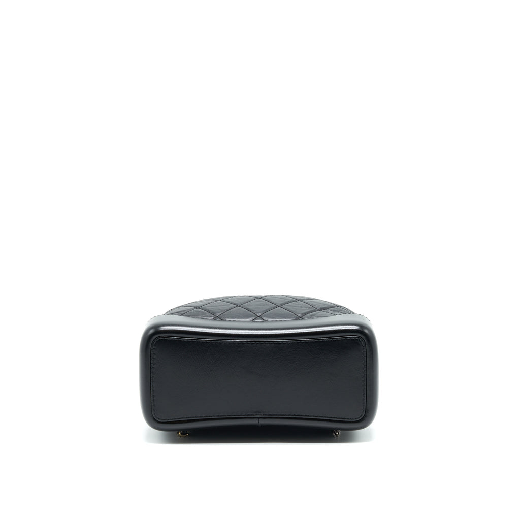SMALL GABRIELLE BACKPACK BLACK DOUBLE COLOUR HARDWARE
