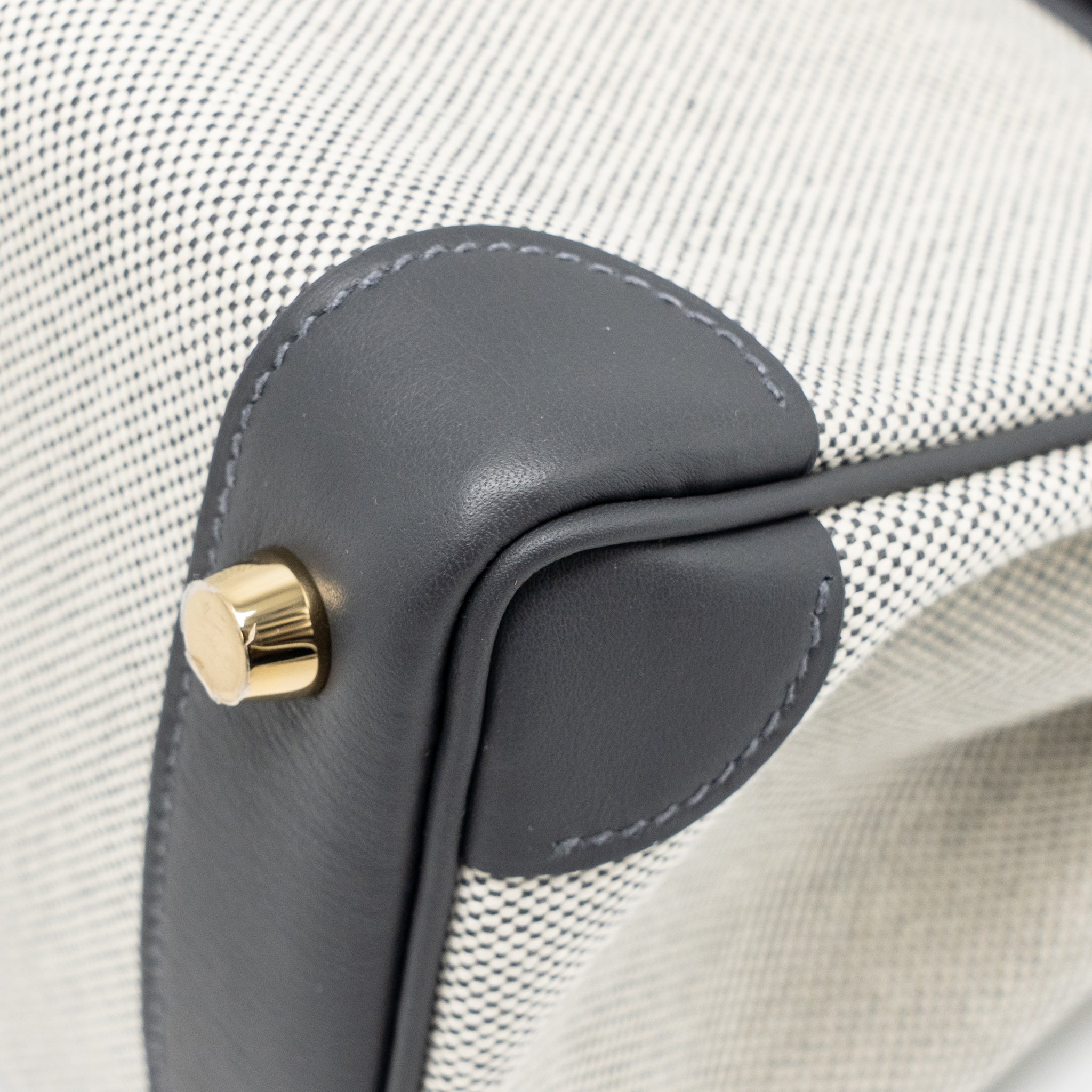 HERMES BIRKIN 25 TOILE SWIFT/CANVAS ECRU-ARDOISE/ARDOISE GHW