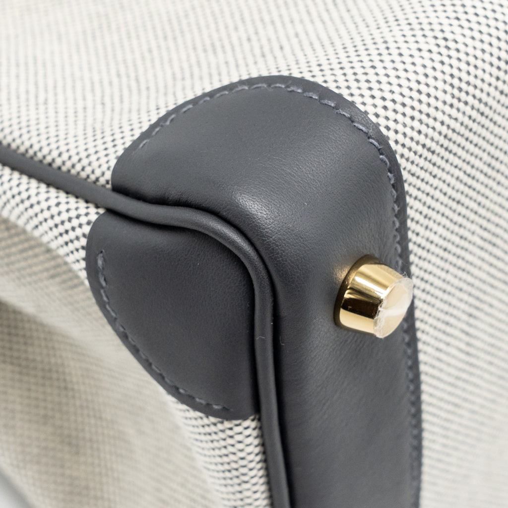 HERMES BIRKIN 25 TOILE SWIFT/CANVAS ECRU-ARDOISE/ARDOISE GHW