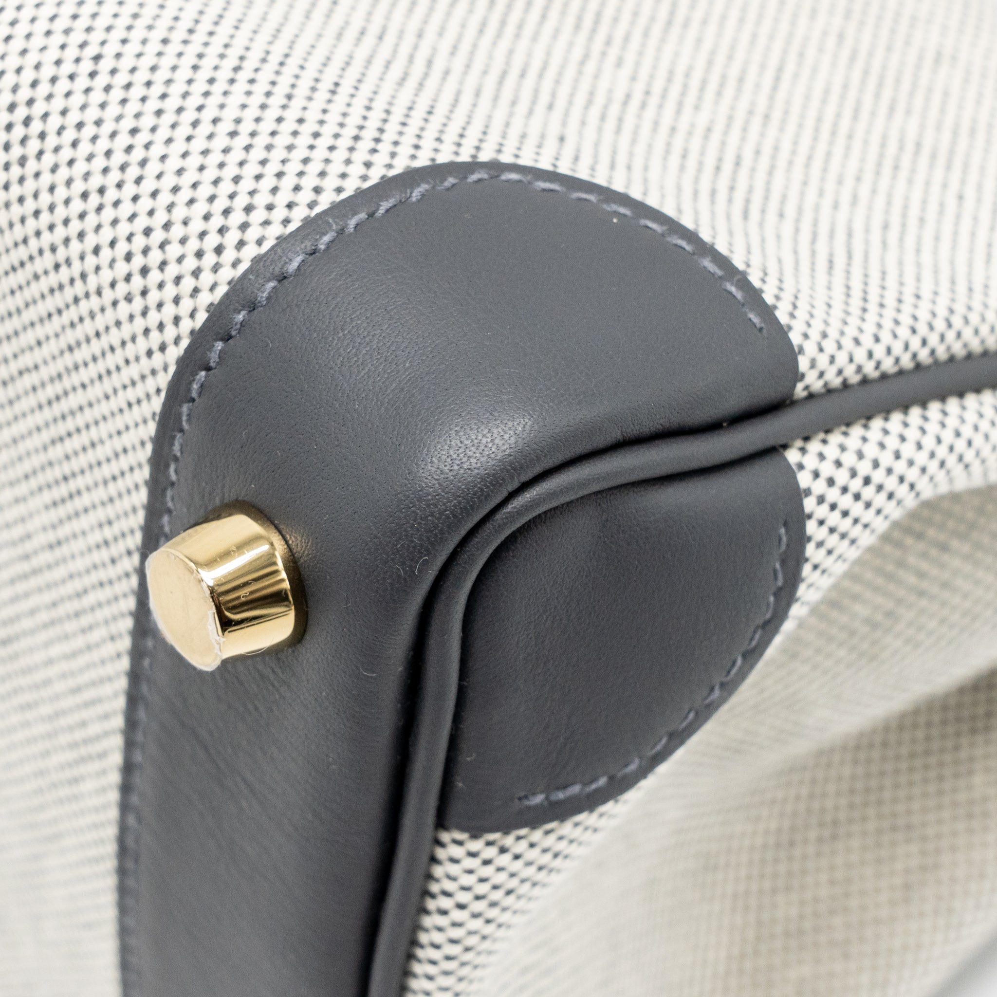 HERMES BIRKIN 25 TOILE SWIFT/CANVAS ECRU-ARDOISE/ARDOISE GHW