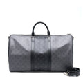 KEEPALL BANDOULIERE 50 MONOGRAM ECLIPSE CANVAS BLACK/GREY BLACK HARDWARE (NEW VERSION)
