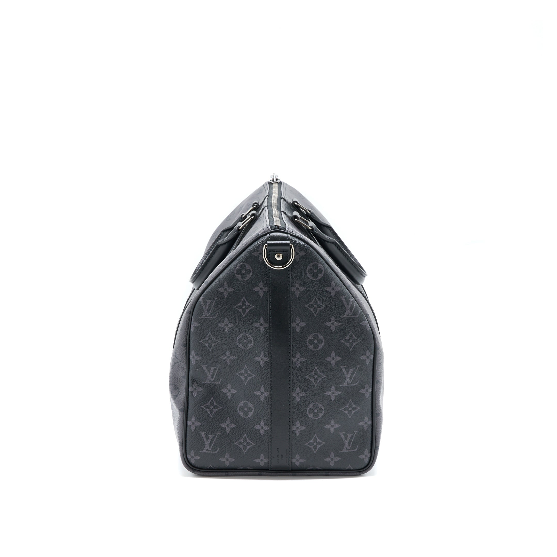 KEEPALL BANDOULIERE 50 MONOGRAM ECLIPSE CANVAS BLACK/GREY BLACK HARDWARE (NEW VERSION)