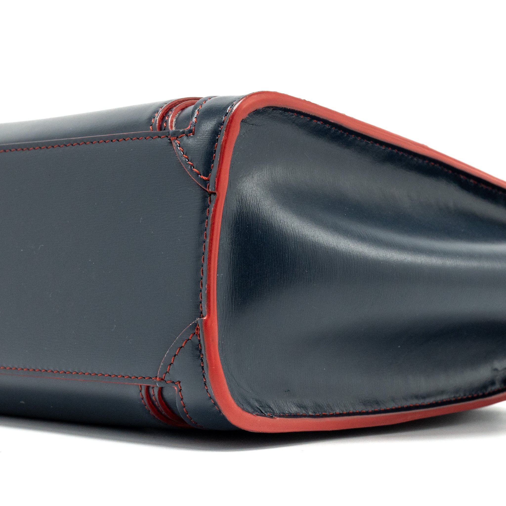 NANO LUGGAGE BAG CALFSKIN NAVY / RED SHW
