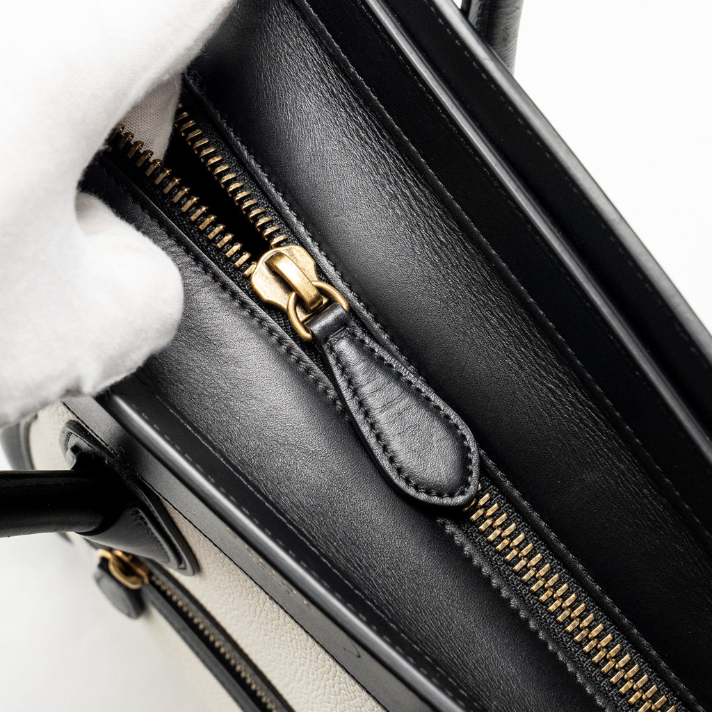 MICRO LUGGAGE BAG CALFSKIN WHITE/MULTICOLOUR GHW