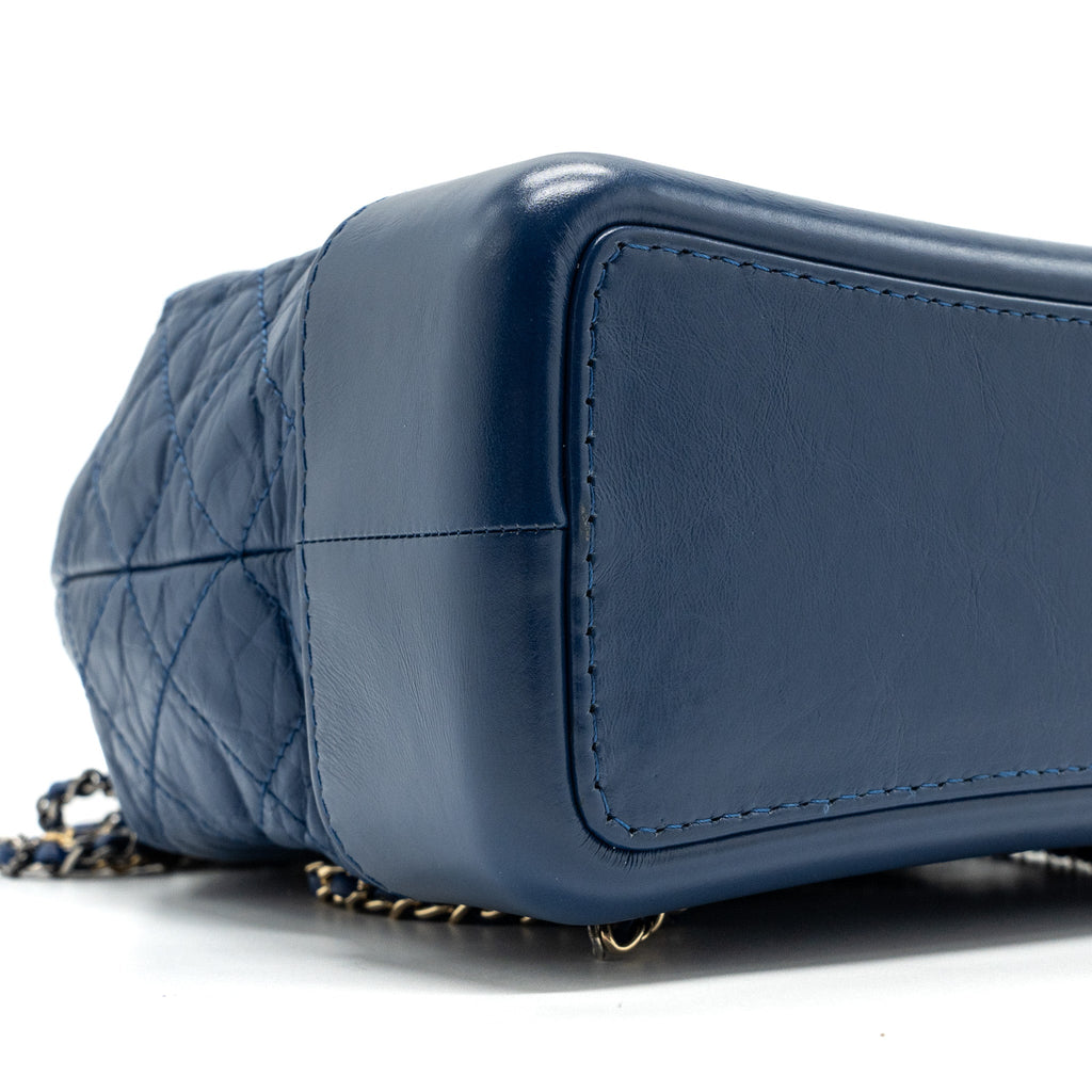 MEDIUM GABRIELLE BACKPACK AGED CALFSKIN BLUE MULTICOLOUR HARDWARE