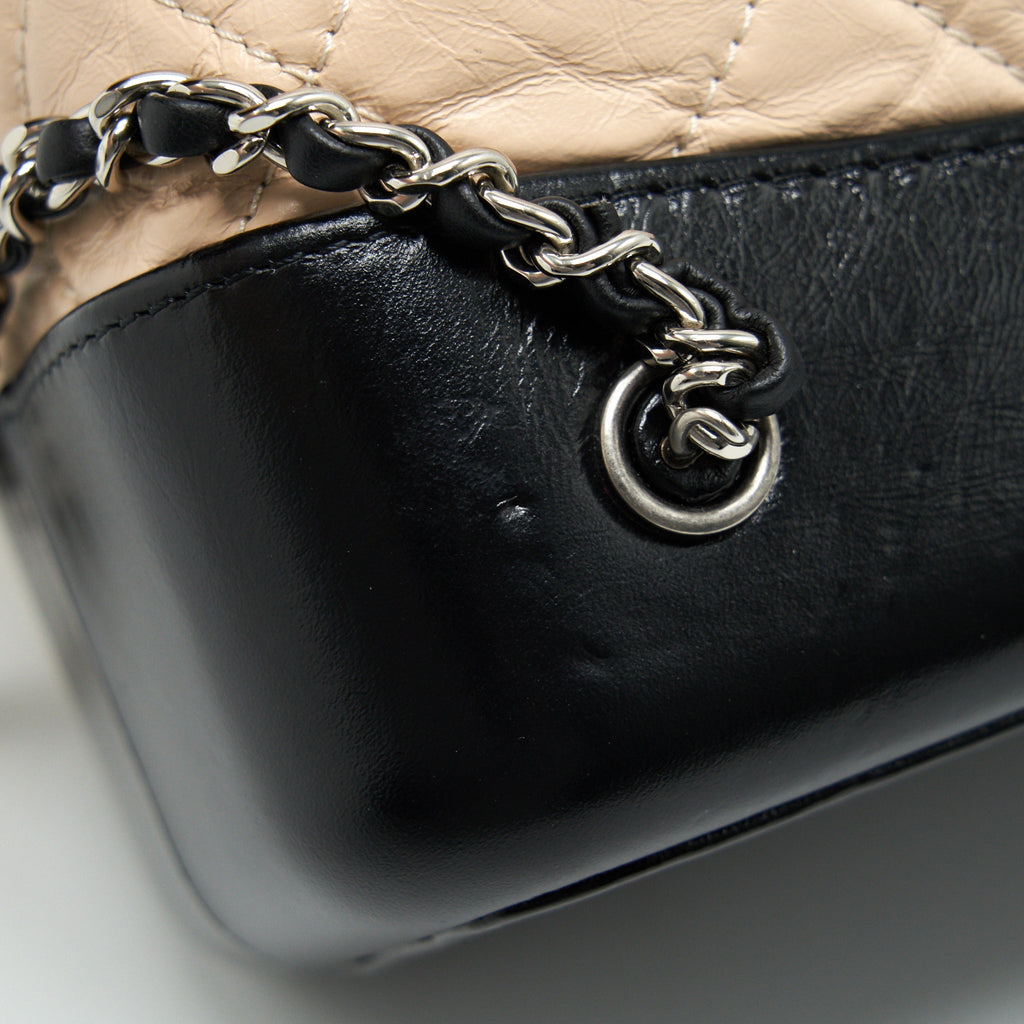 GABRIELLE BACKPACK BEIGE/ BLACK DOUBLE COLOUR HARDWARE