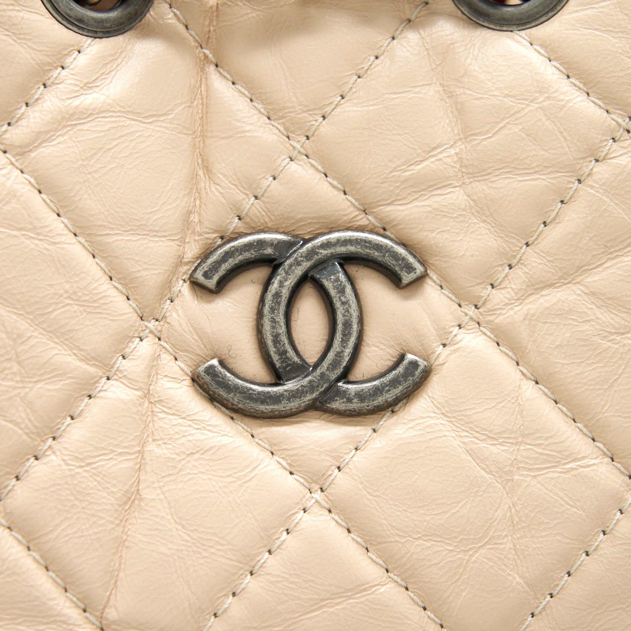 GABRIELLE BACKPACK BEIGE/ BLACK DOUBLE COLOUR HARDWARE