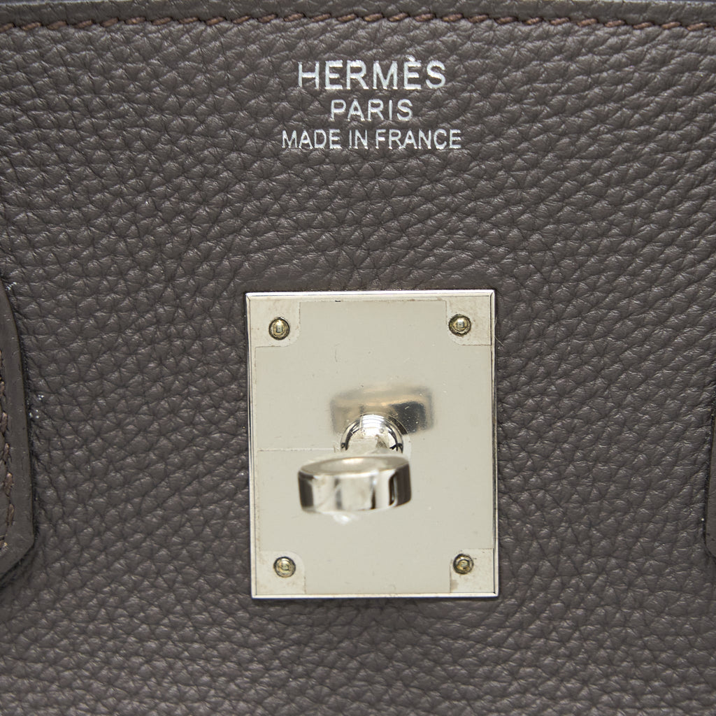 HERMES BIRKIN 35 TOGO 8F GRIS ETAIN SHW