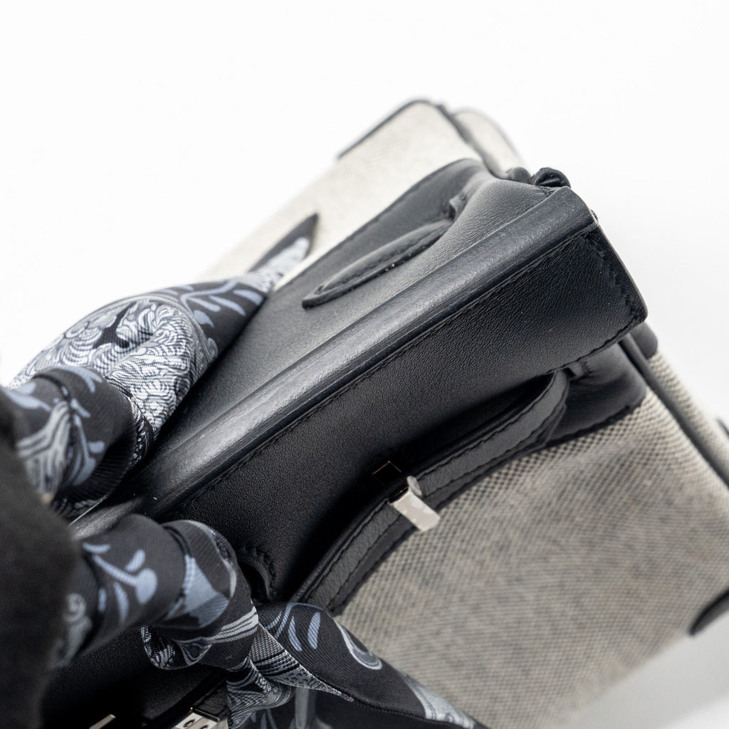 HERMES BIRKIN 25 TOILE SWIFT/CANVAS BLACK SHW