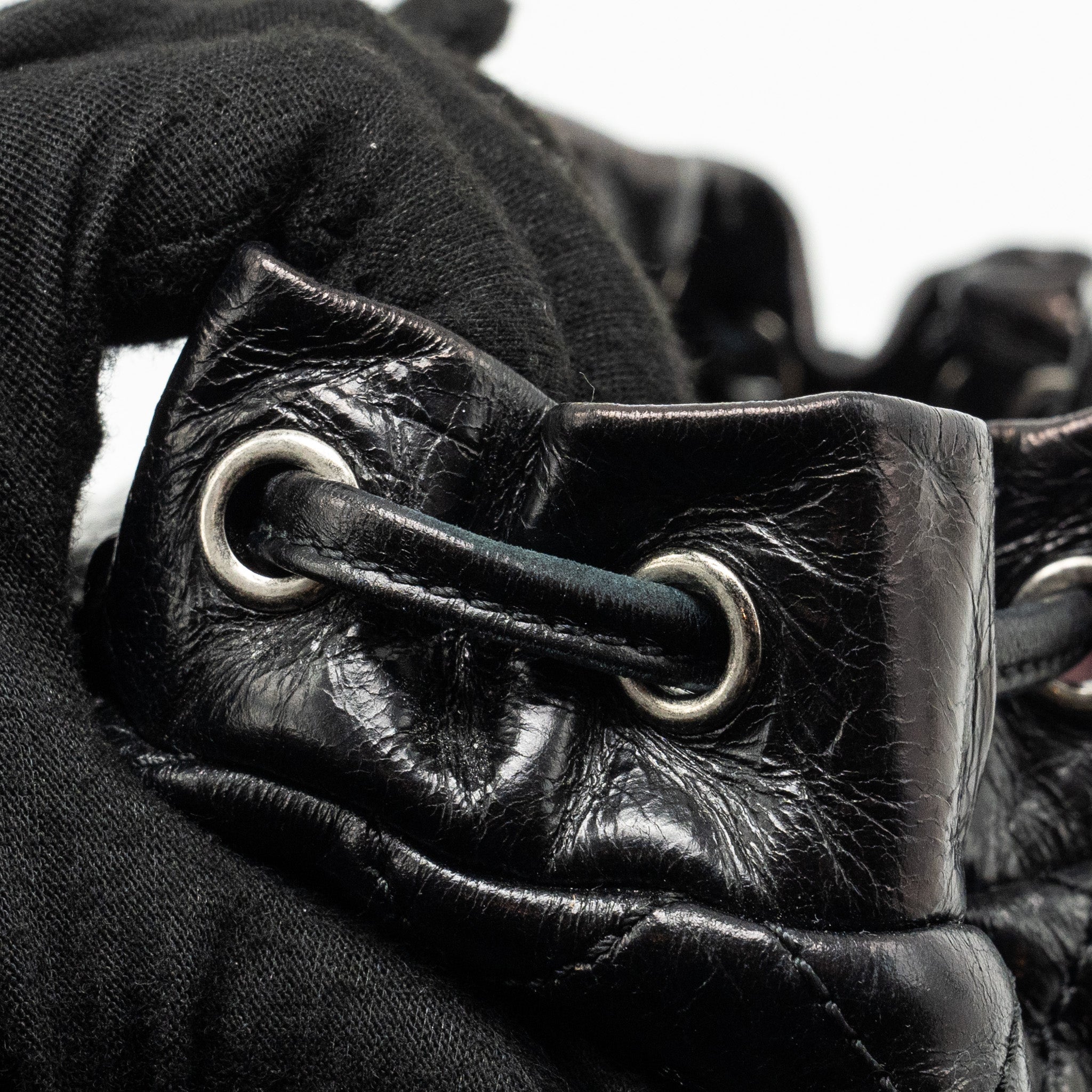 MOUNTAIN BACKPACK QUILTED CALFSKIN BLACK RUTHENIUM HARDWARE