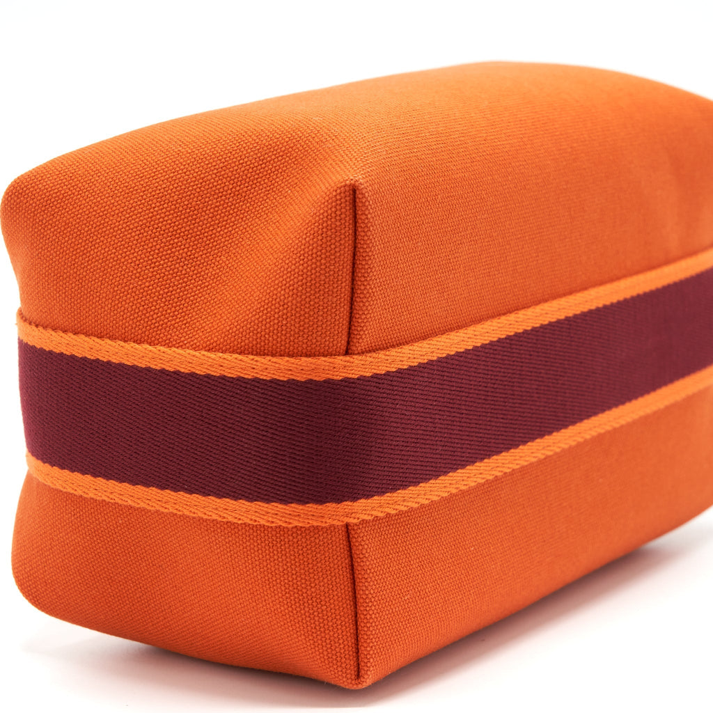 TROUSSE DE TOILETTE BRIDE A BRAC CANVAS TRAVEL POUCH ORANGE FEU