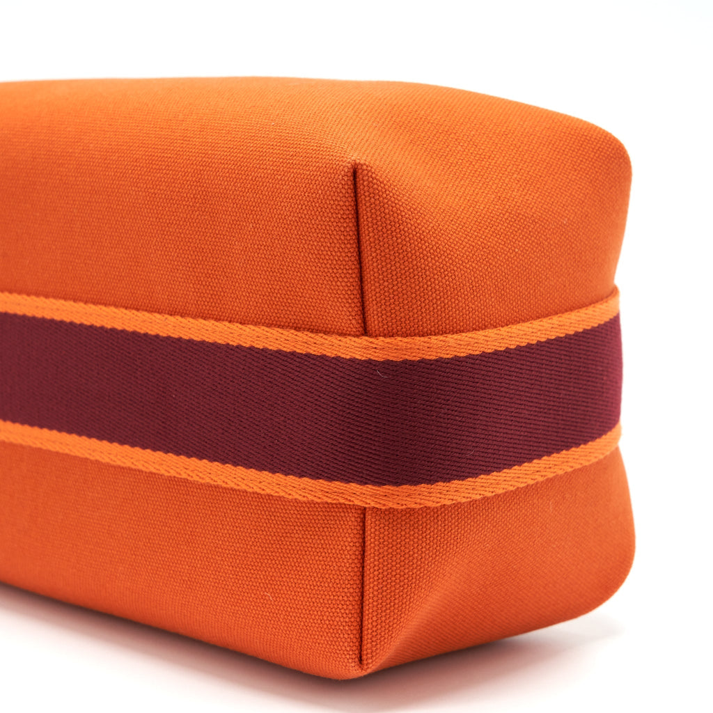 TROUSSE DE TOILETTE BRIDE A BRAC CANVAS TRAVEL POUCH ORANGE FEU