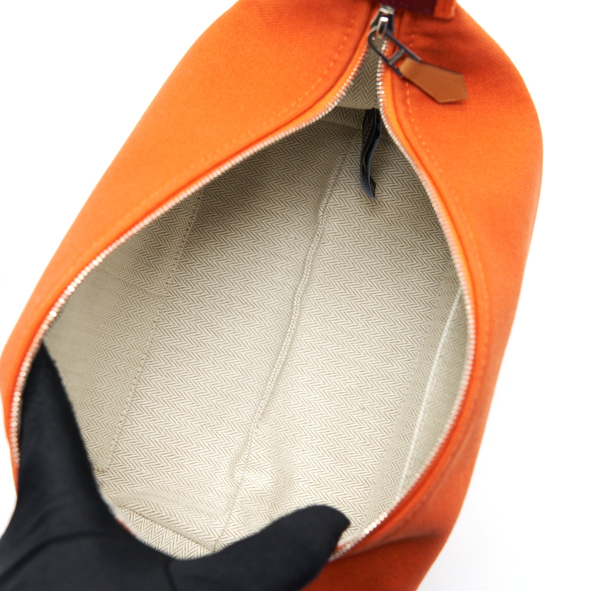 TROUSSE DE TOILETTE BRIDE A BRAC CANVAS TRAVEL POUCH ORANGE FEU