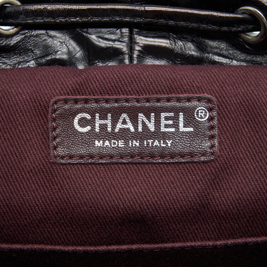 MOUNTAIN SMALL BACKPACK SHEARLING WITH QUILTED CALFSKIN RUTHENIUM HARDWARE
