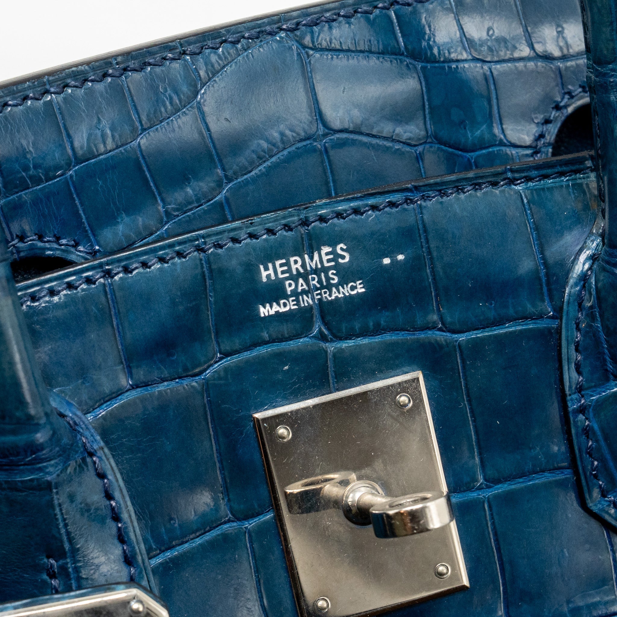 HERMES BIRKIN 30 SHINY CROCODILE NILOTICUS COLVERT SHW